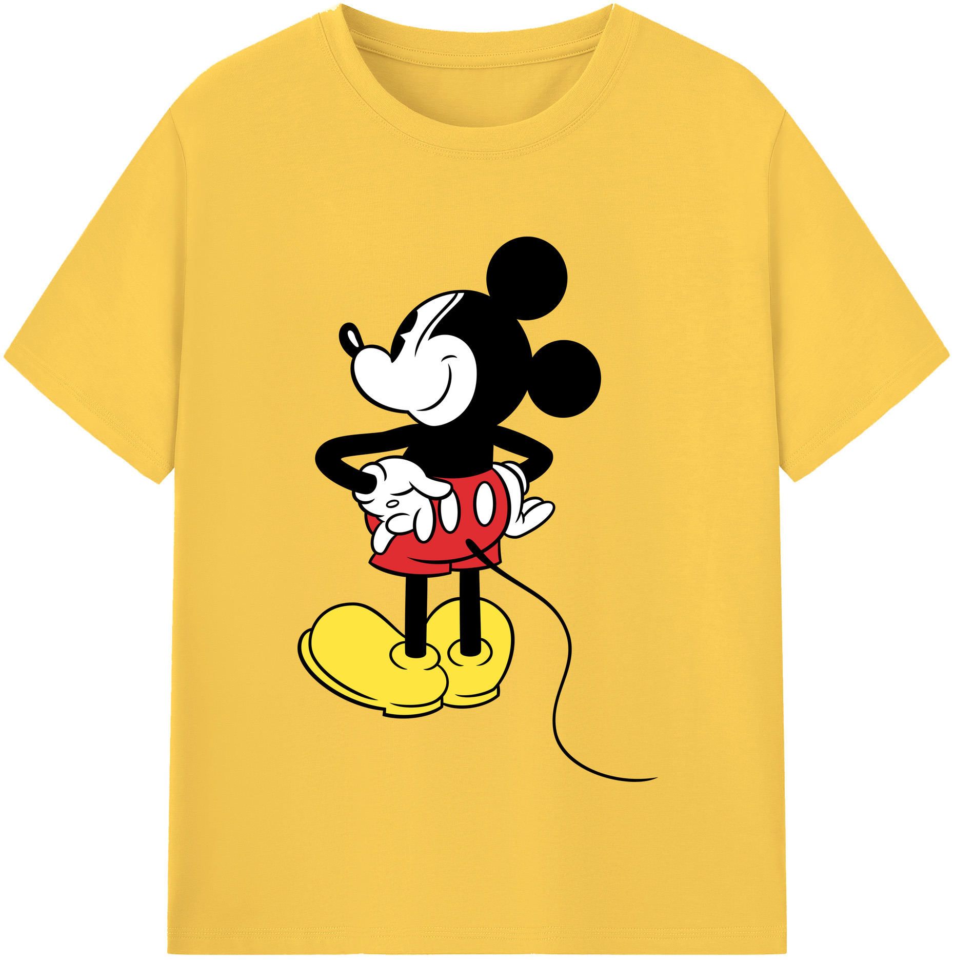 （画像用） ミッキーマウス Mickey Mouse 綿100％半袖Tシャツ（フロントプリント）