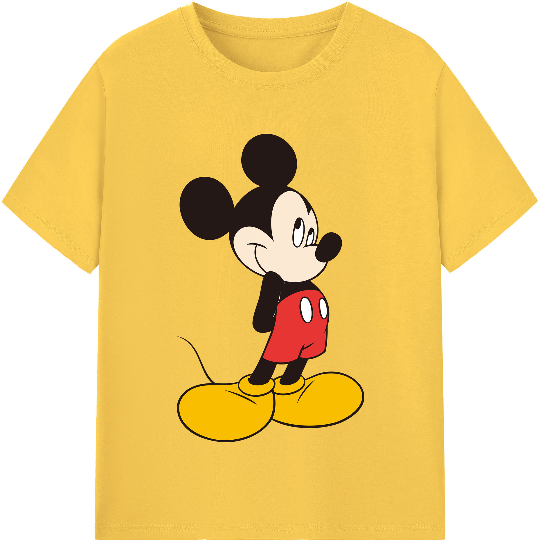 （画像用） ミッキーマウス Mickey Mouse 綿100％半袖Tシャツ（フロントプリント）