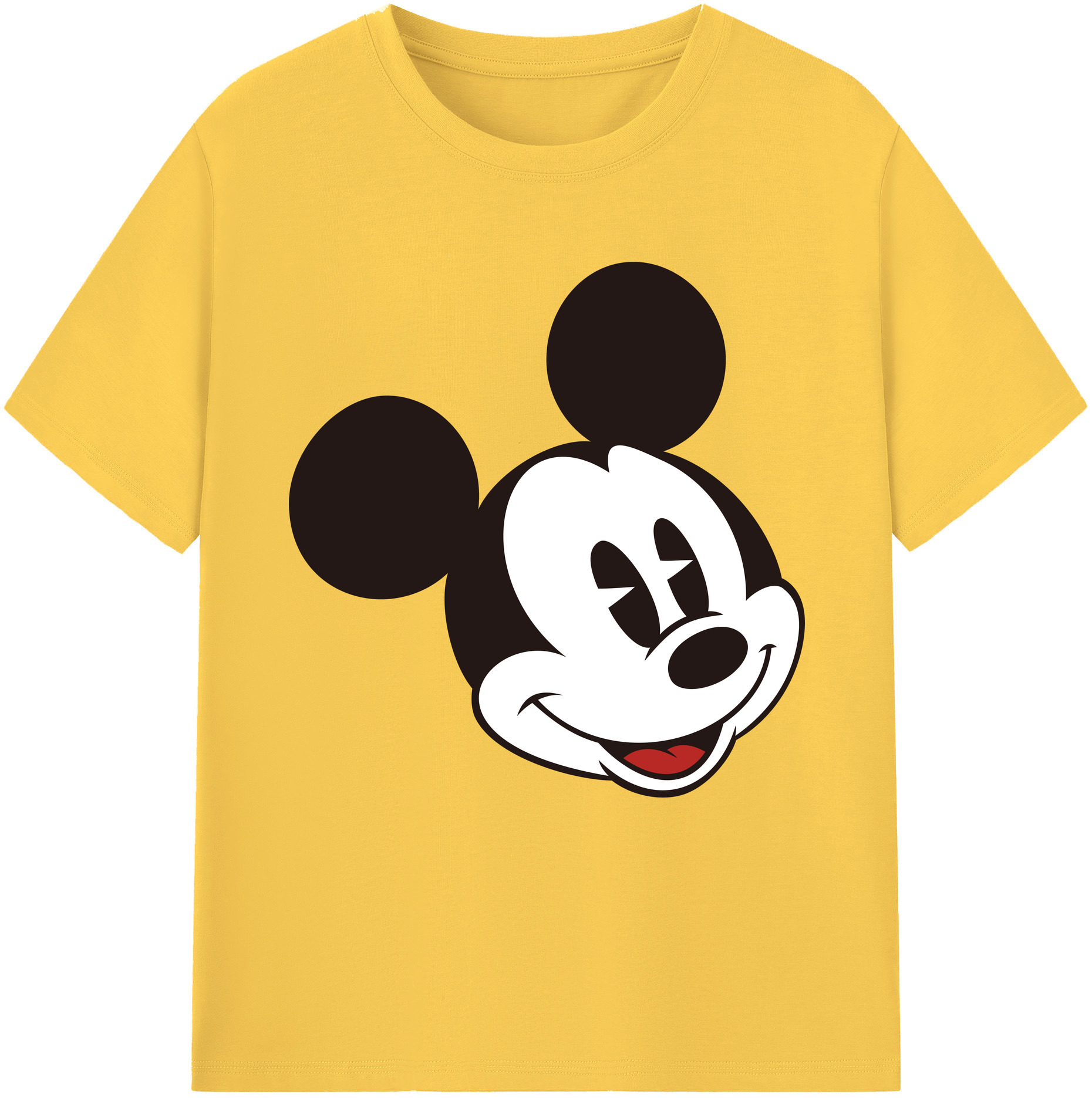 （画像用） ミッキーマウス Mickey Mouse 綿100％半袖Tシャツ（フロントプリント）
