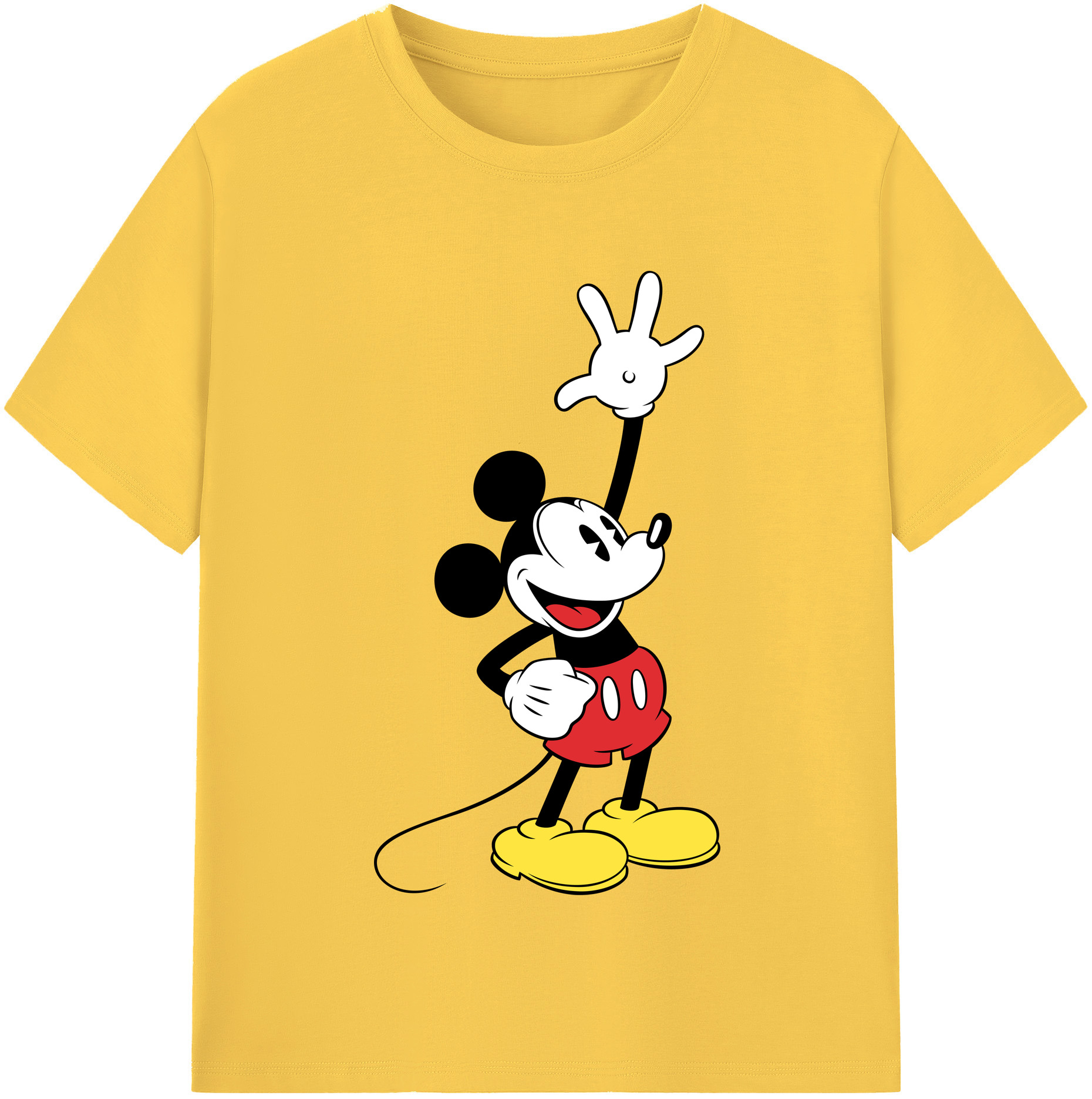 （画像用） ミッキーマウス Mickey Mouse 綿100％半袖Tシャツ（フロントプリント）