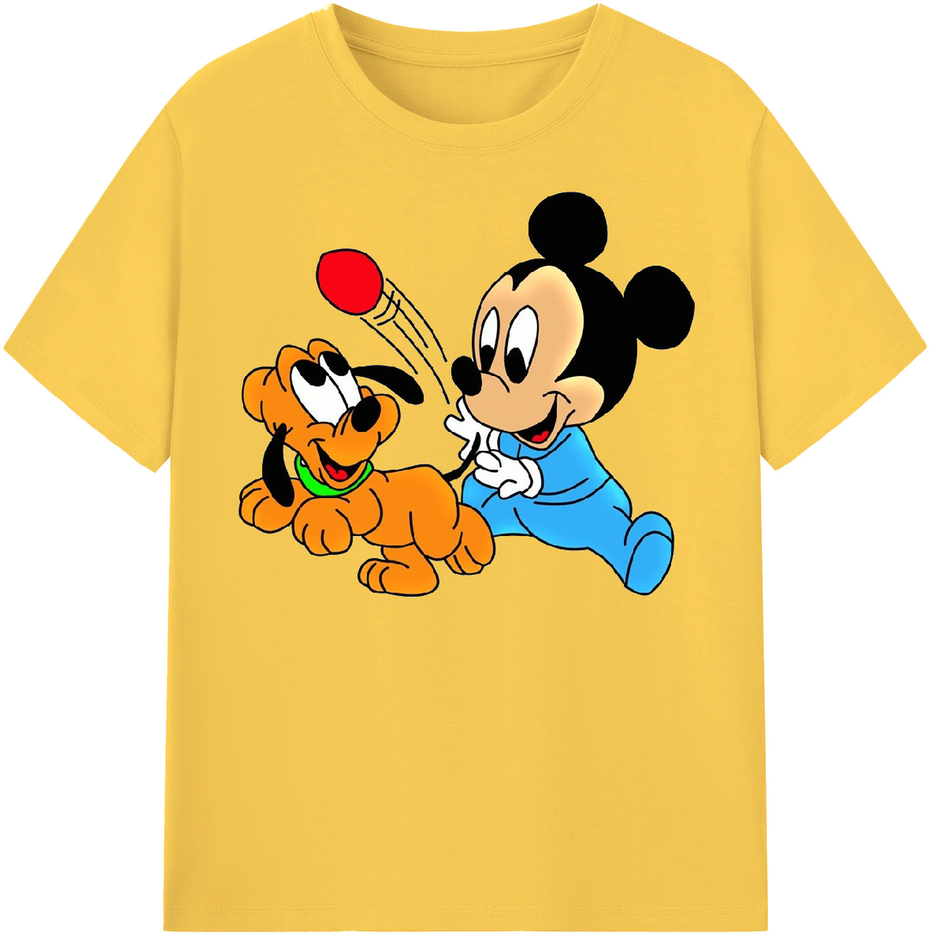 （画像用） ミッキーマウス Mickey Mouse 綿100％半袖Tシャツ（フロントプリント）
