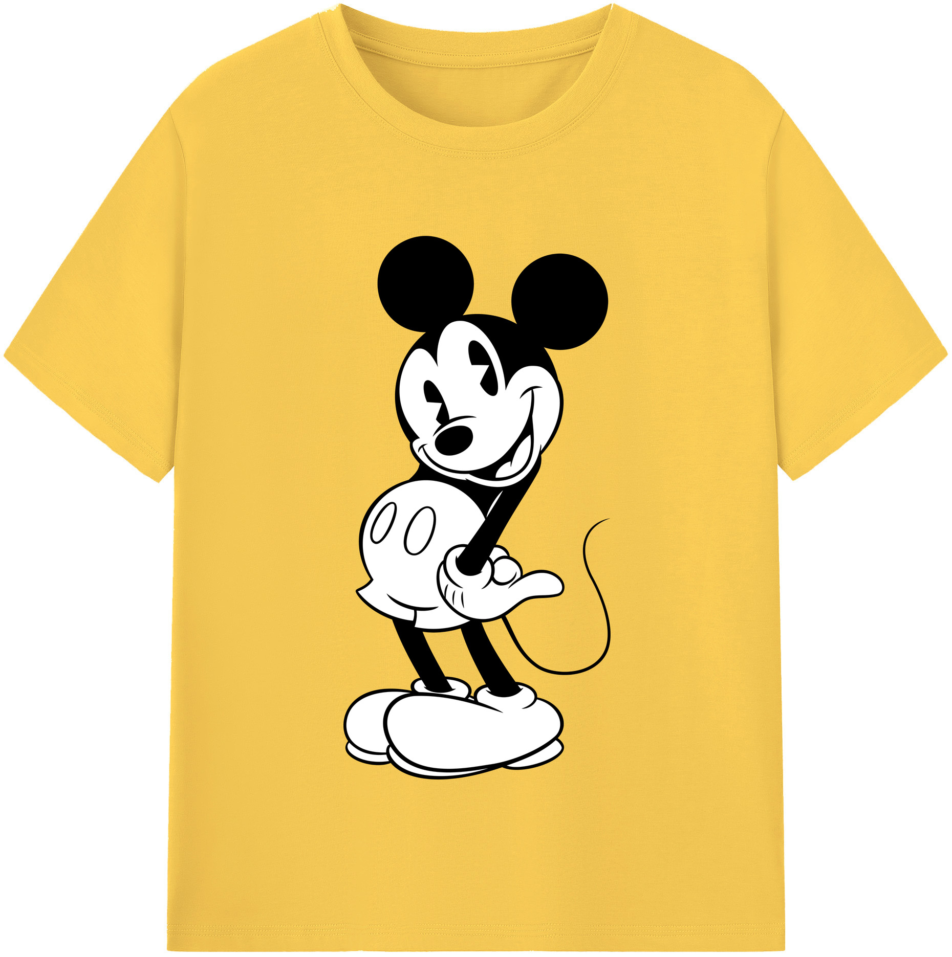 （画像用） ミッキーマウス Mickey Mouse 綿100％半袖Tシャツ（フロントプリント）