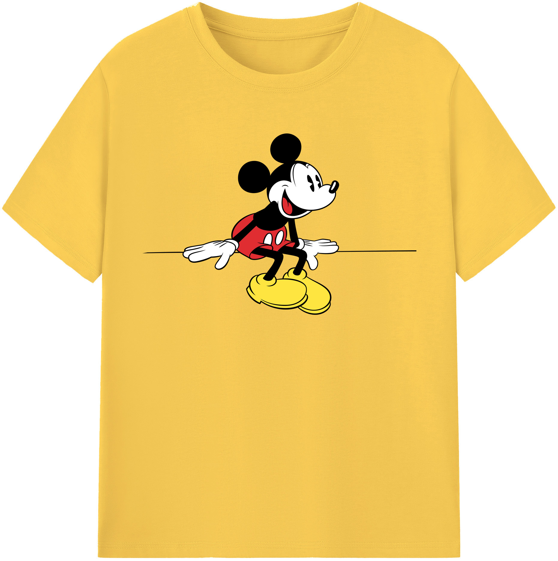 （画像用） ミッキーマウス Mickey Mouse 綿100％半袖Tシャツ（フロントプリント）