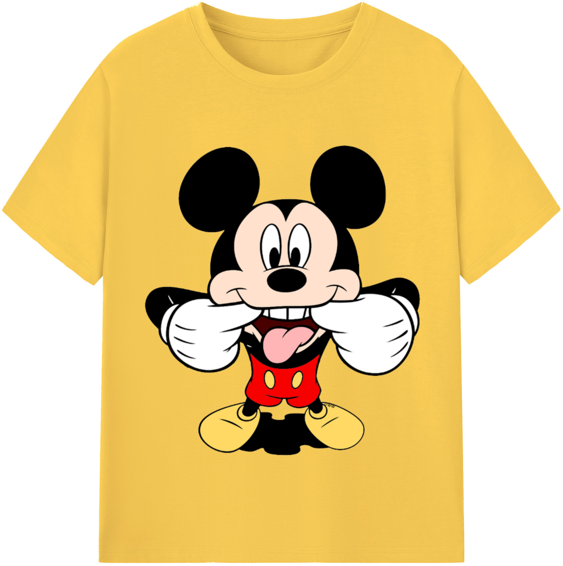 （画像用） ミッキーマウス Mickey Mouse 綿100％半袖Tシャツ（フロントプリント）