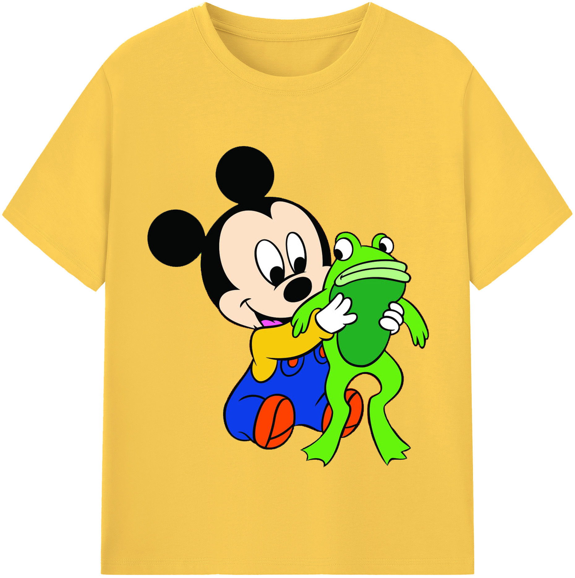 （画像用） ミッキーマウス Mickey Mouse 綿100％半袖Tシャツ（フロントプリント）