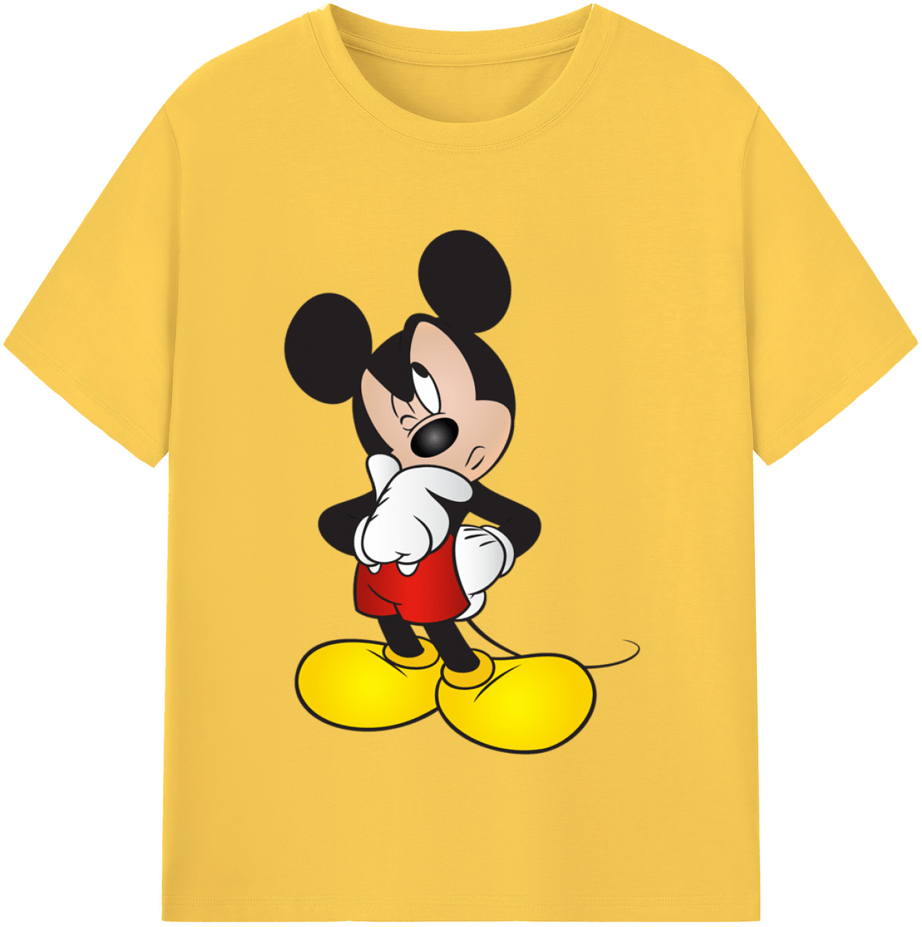 （画像用） ミッキーマウス Mickey Mouse 綿100％半袖Tシャツ（フロントプリント）