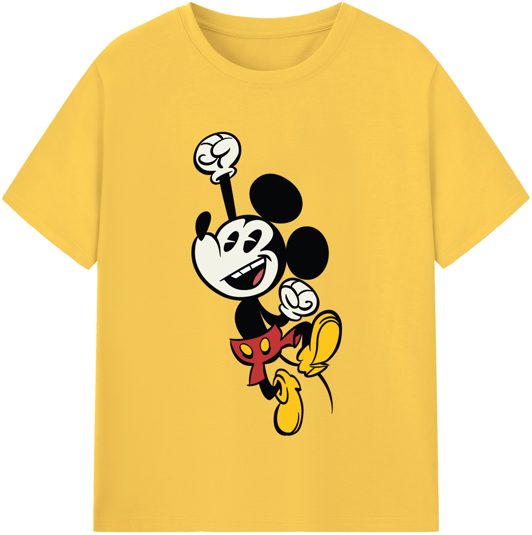 （画像用） ミッキーマウス Mickey Mouse 綿100％半袖Tシャツ（フロントプリント）