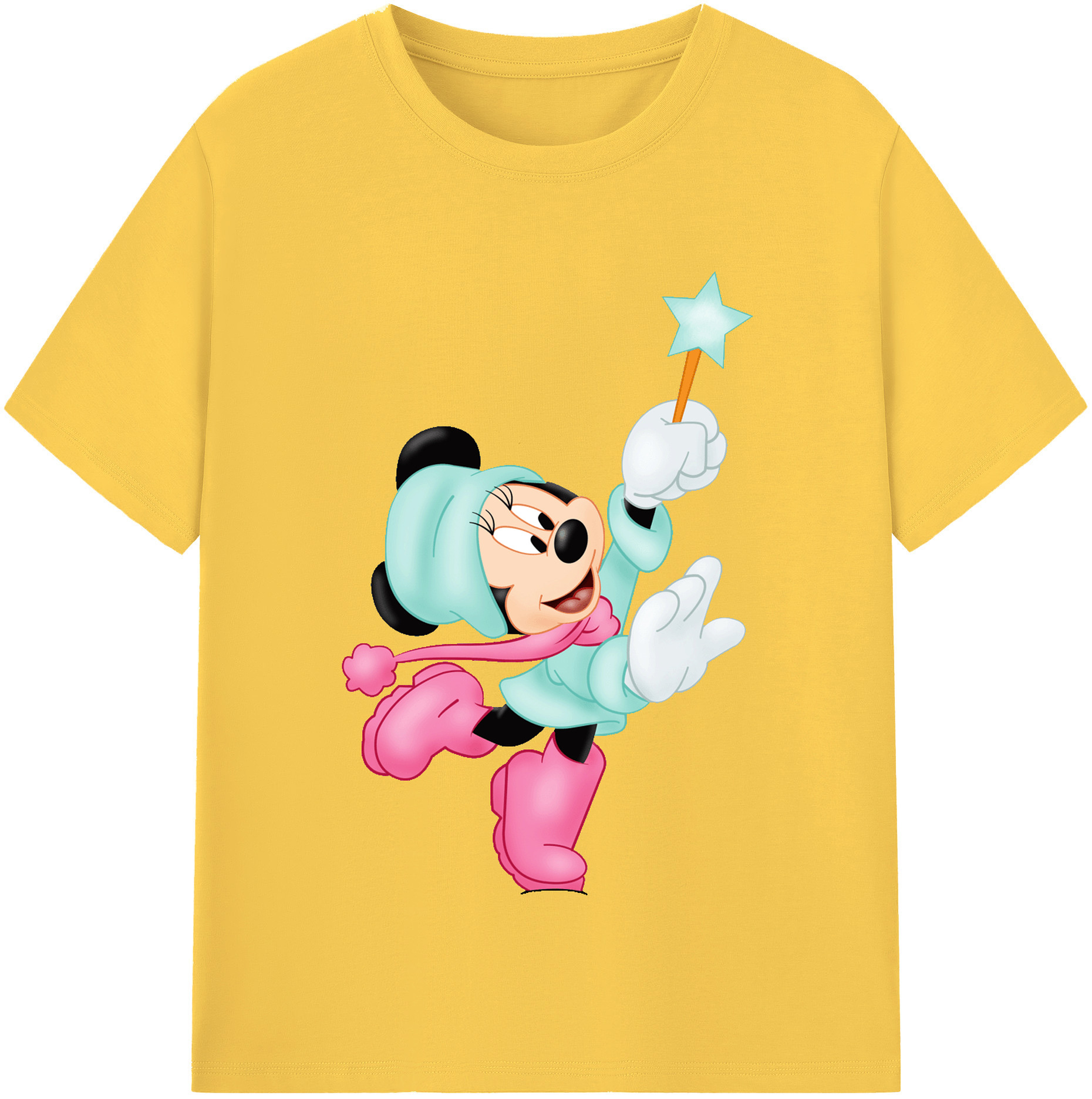（画像用） ミッキーマウス Mickey Mouse 綿100％半袖Tシャツ（フロントプリント）