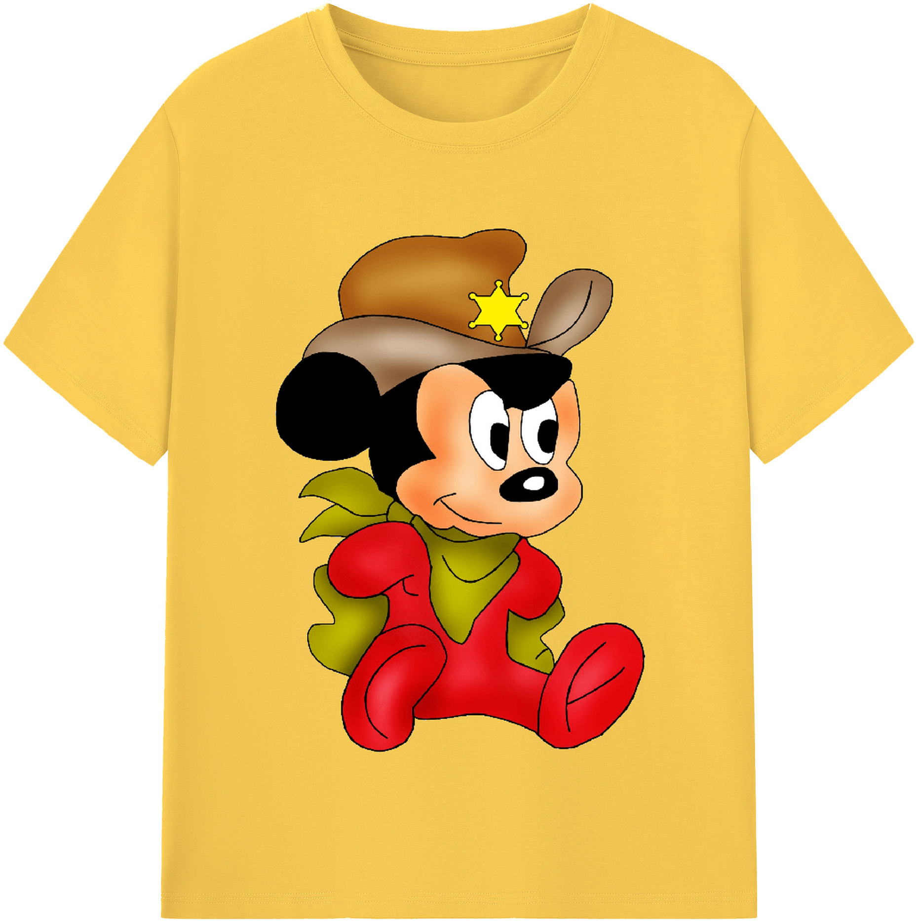 （画像用） ミッキーマウス Mickey Mouse 綿100％半袖Tシャツ（フロントプリント）