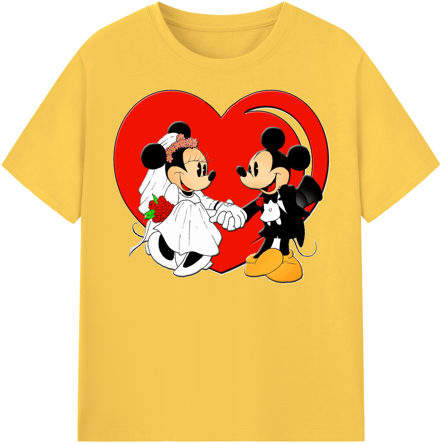 （画像用） ミッキーマウス Mickey Mouse 綿100％半袖Tシャツ（フロントプリント）