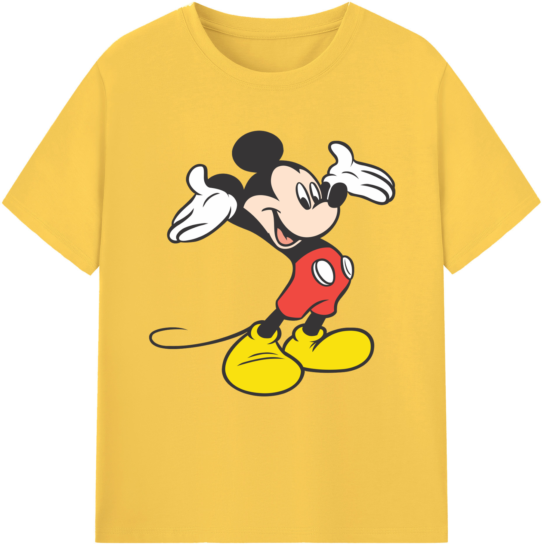 （画像用） ミッキーマウス Mickey Mouse 綿100％半袖Tシャツ（フロントプリント）