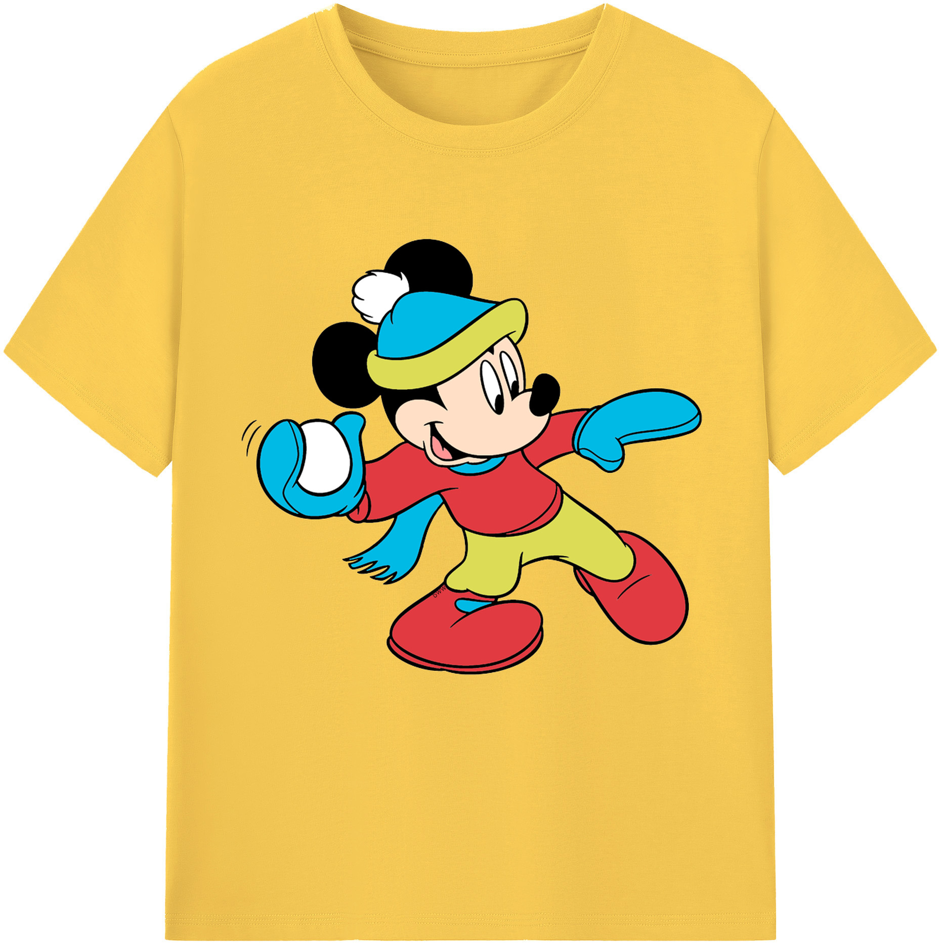 （画像用） ミッキーマウス Mickey Mouse 綿100％半袖Tシャツ（フロントプリント）