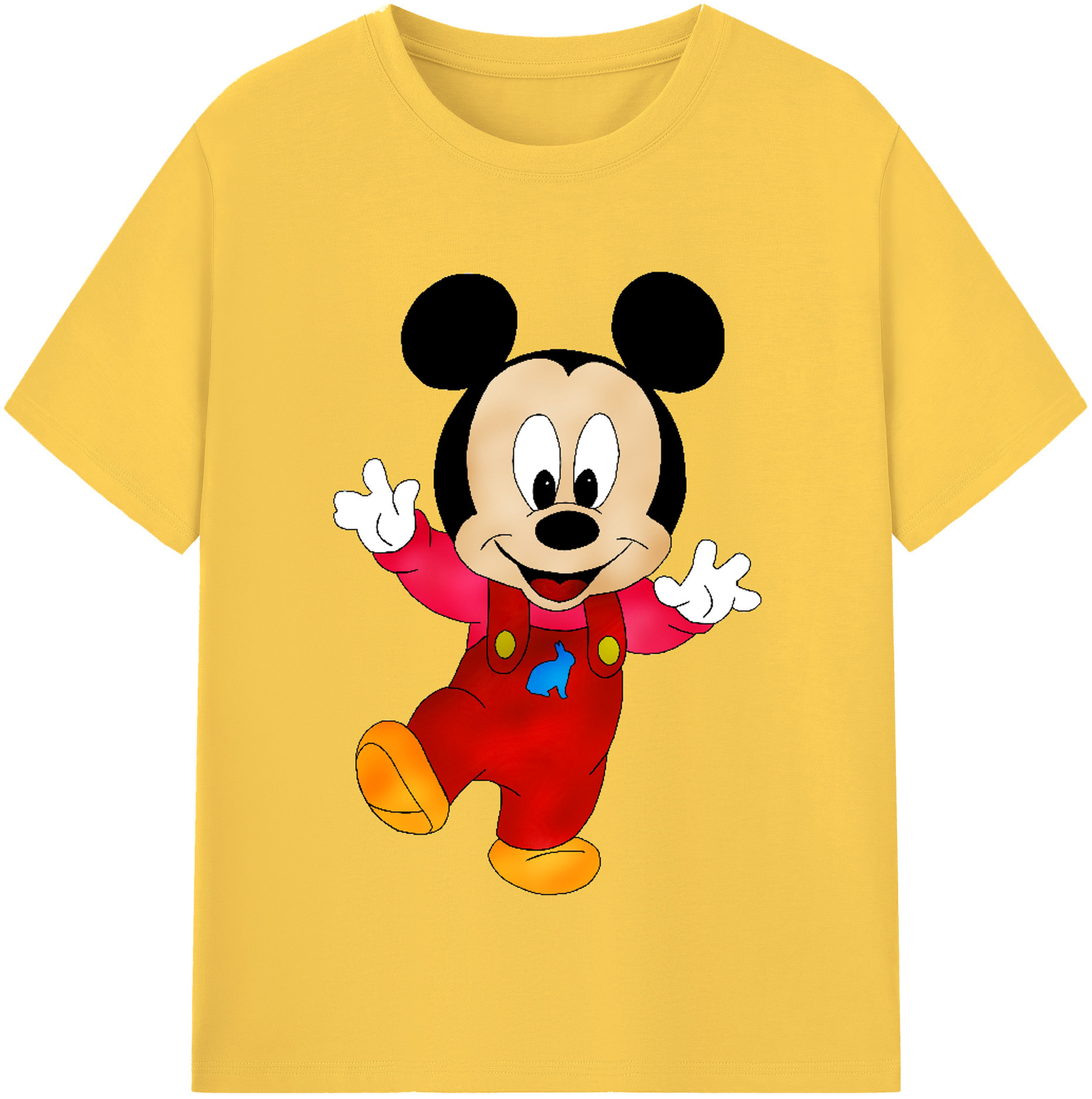 （画像用） ミッキーマウス Mickey Mouse 綿100％半袖Tシャツ（フロントプリント）