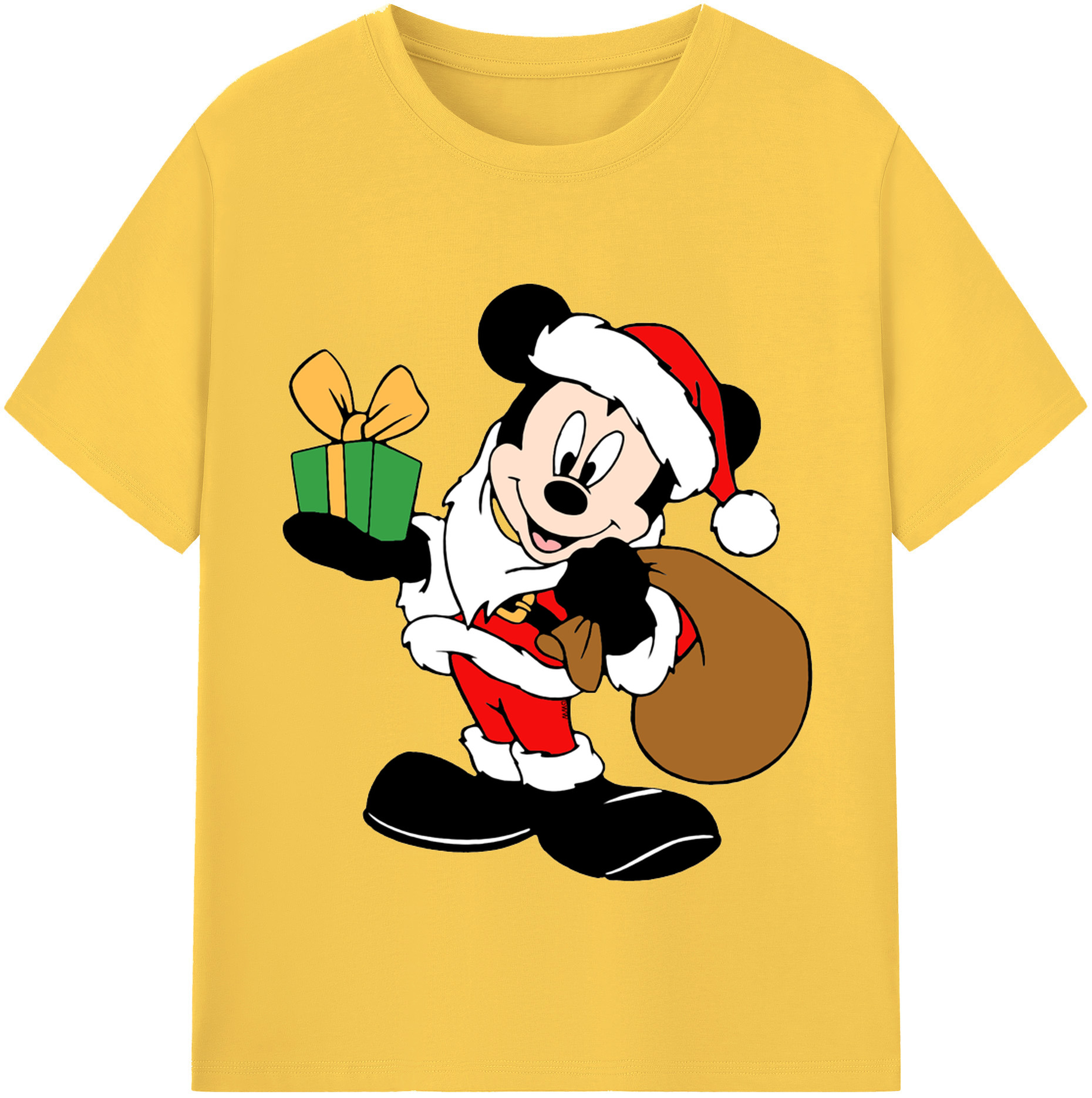 （画像用） ミッキーマウス Mickey Mouse 綿100％半袖Tシャツ（フロントプリント）