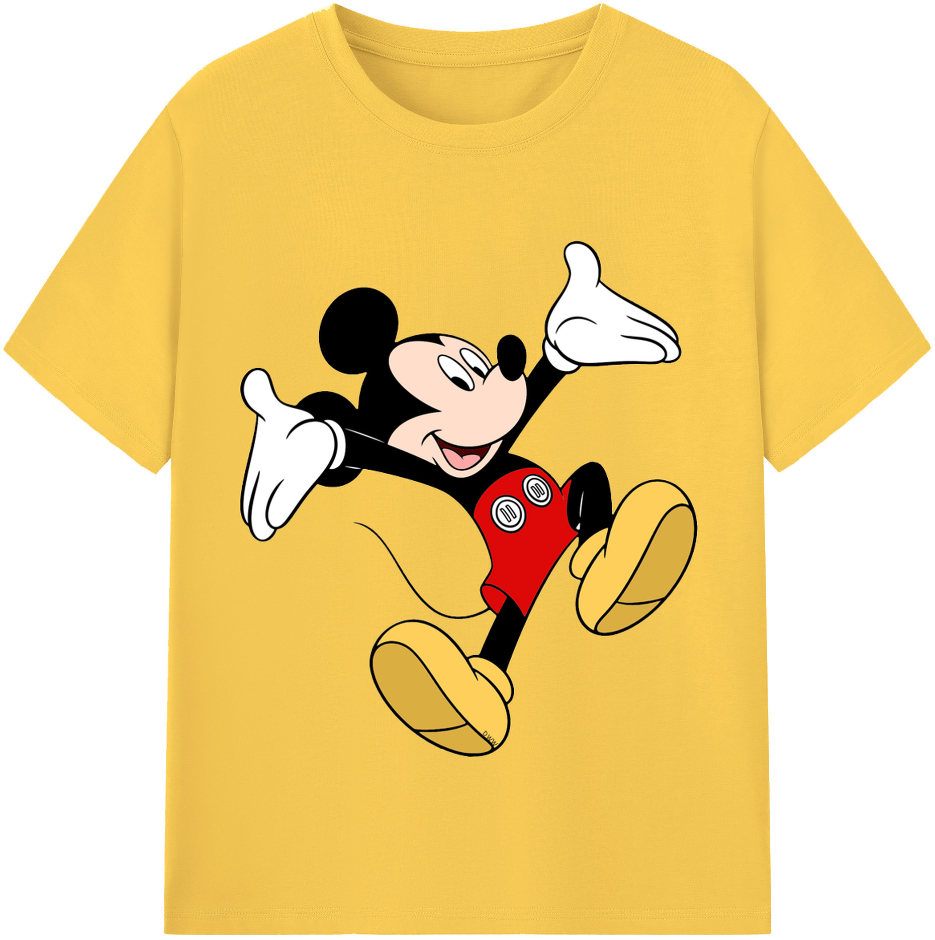 （画像用） ミッキーマウス Mickey Mouse 綿100％半袖Tシャツ（フロントプリント）