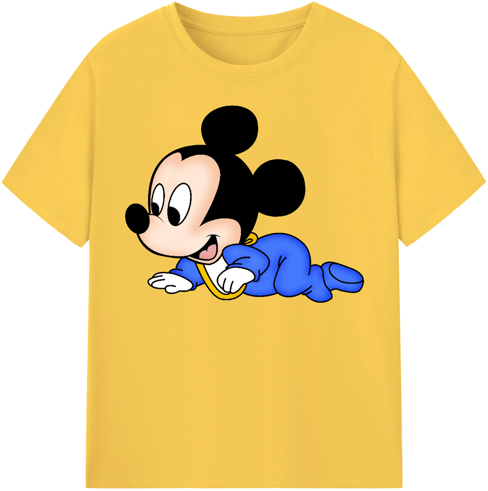 （画像用） ミッキーマウス Mickey Mouse 綿100％半袖Tシャツ（フロントプリント）