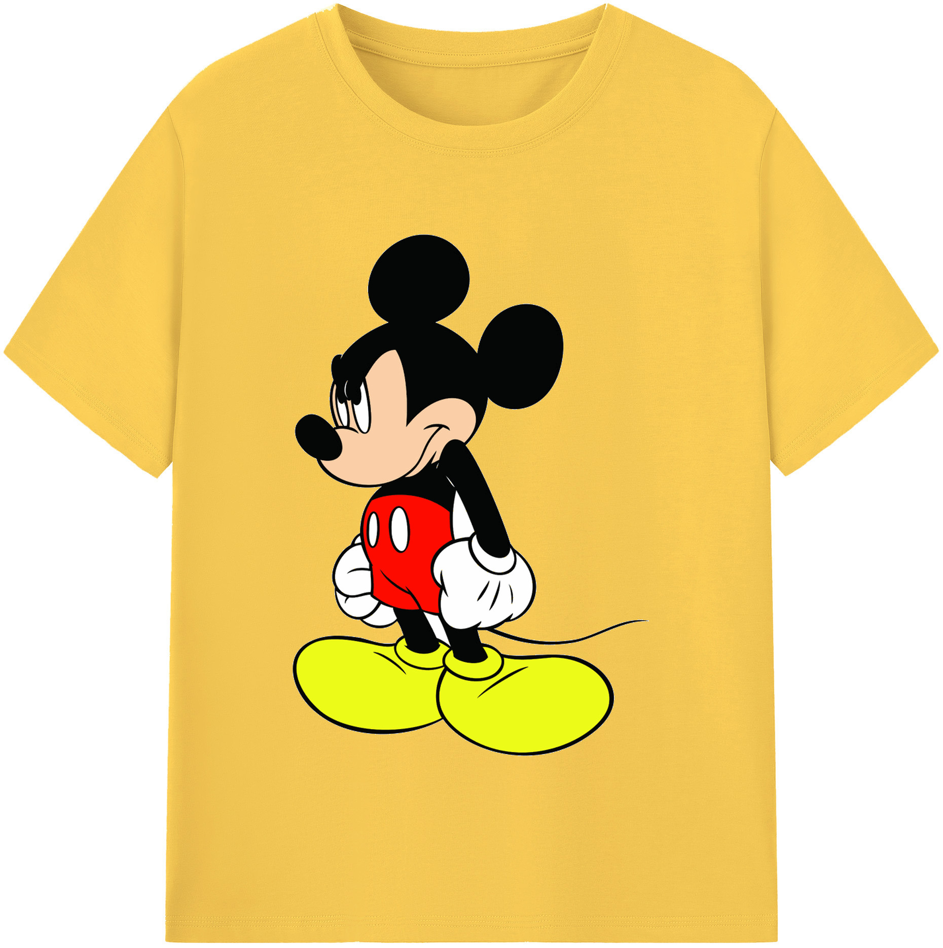 （画像用） ミッキーマウス Mickey Mouse 綿100％半袖Tシャツ（フロントプリント）