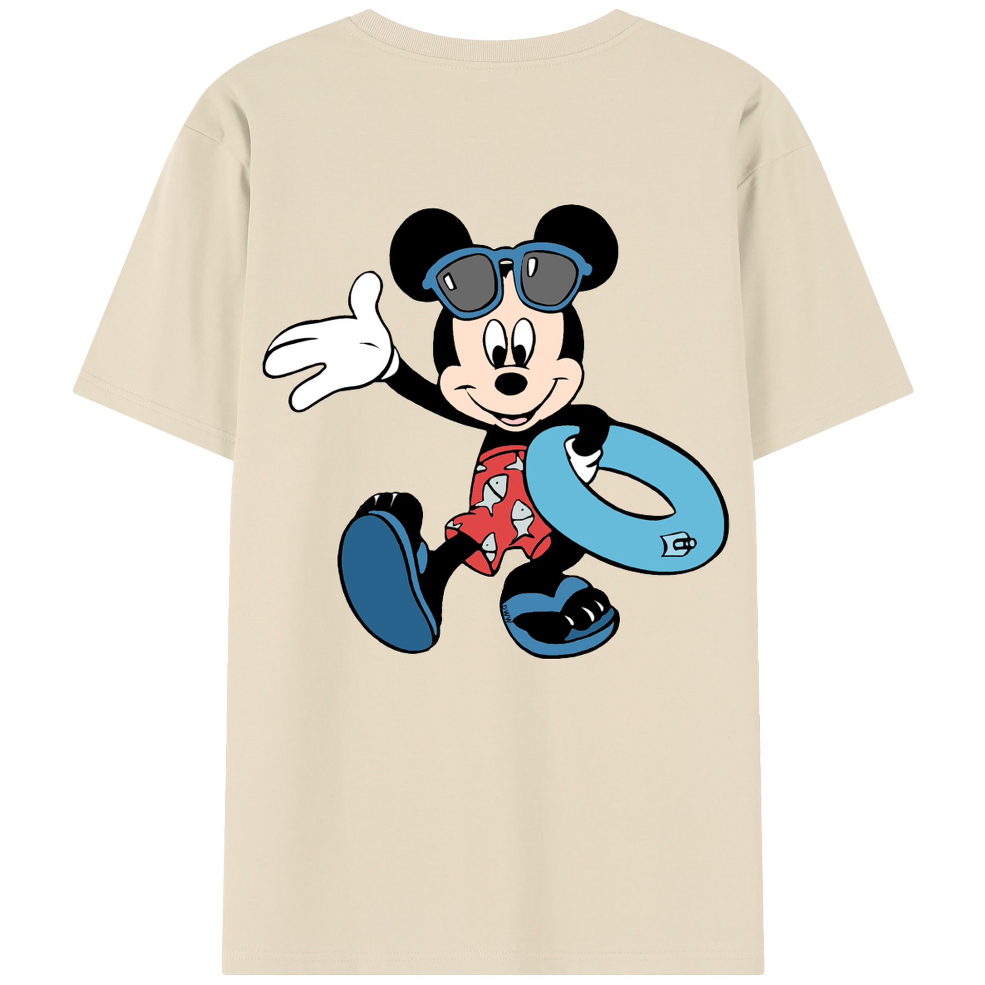 （画像用） ミッキーマウス Mickey Mouse 綿100％半袖Tシャツ（背面プリント）
