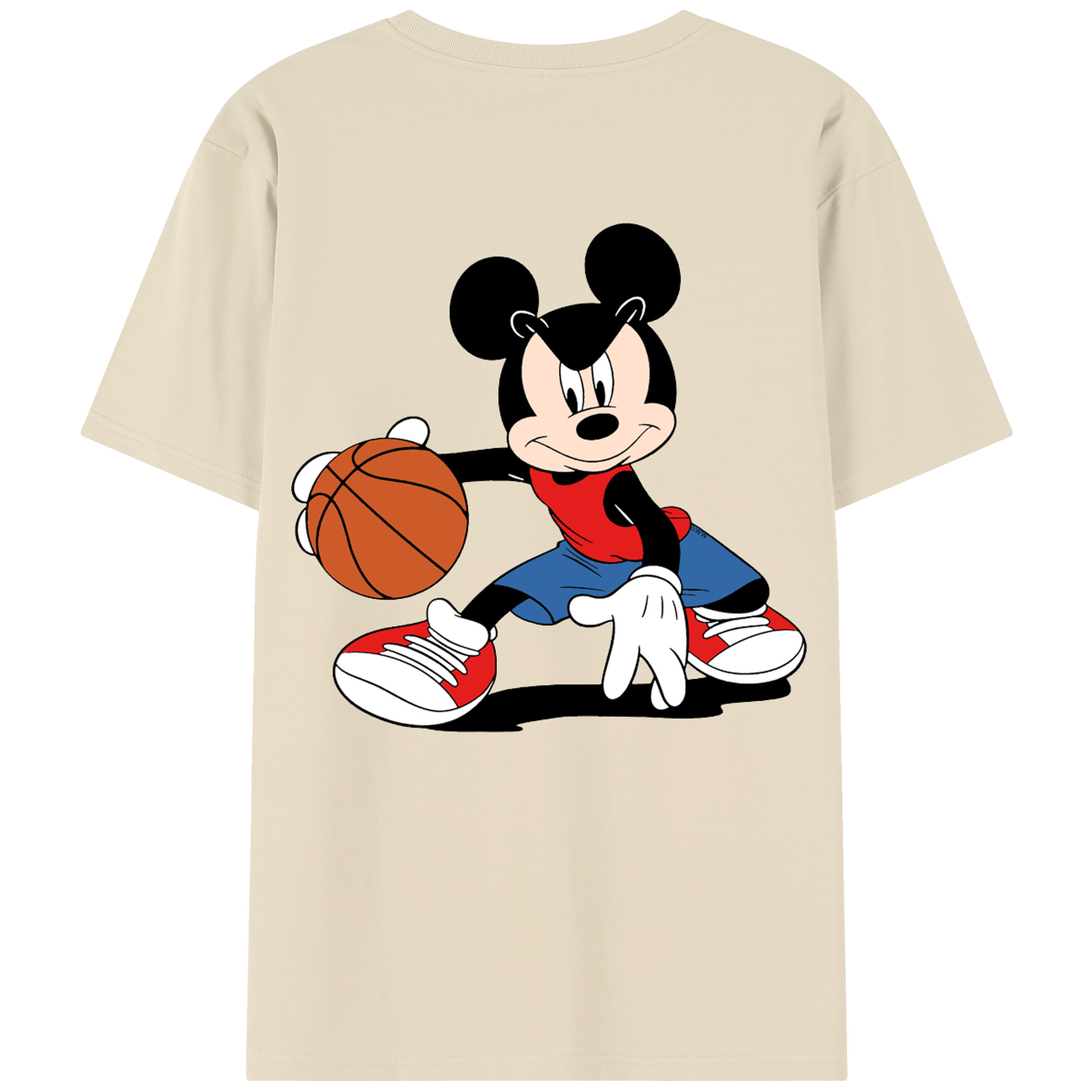 （画像用） ミッキーマウス Mickey Mouse 綿100％半袖Tシャツ（背面プリント）
