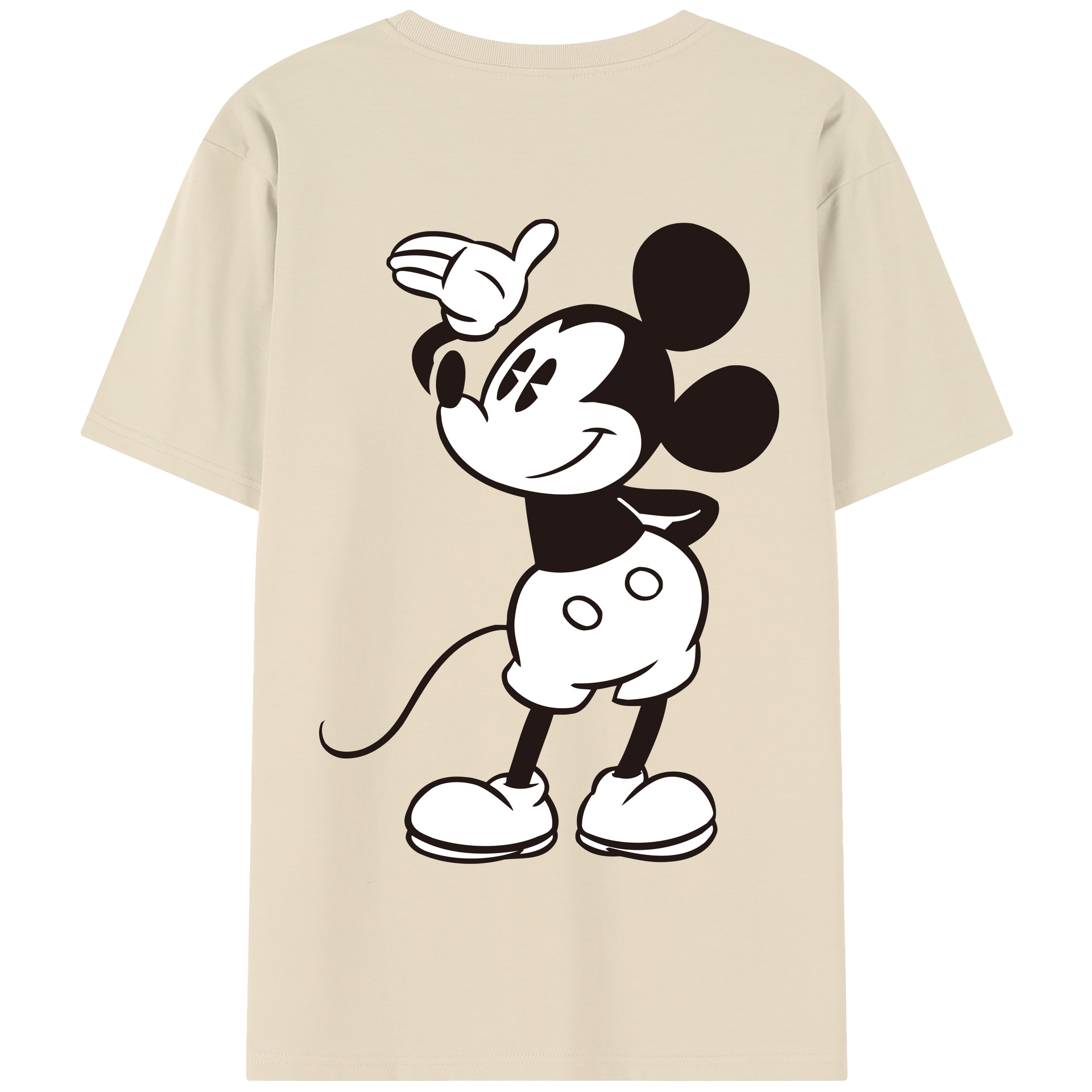 （画像用） ミッキーマウス Mickey Mouse 綿100％半袖Tシャツ（背面プリント）
