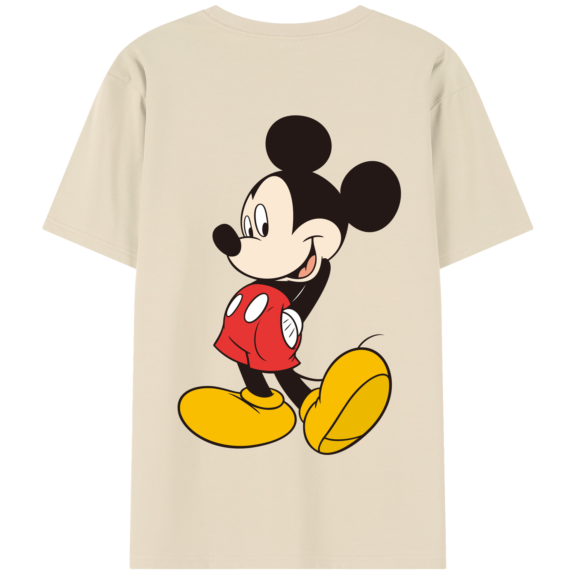 （画像用） ミッキーマウス Mickey Mouse 綿100％半袖Tシャツ（背面プリント）