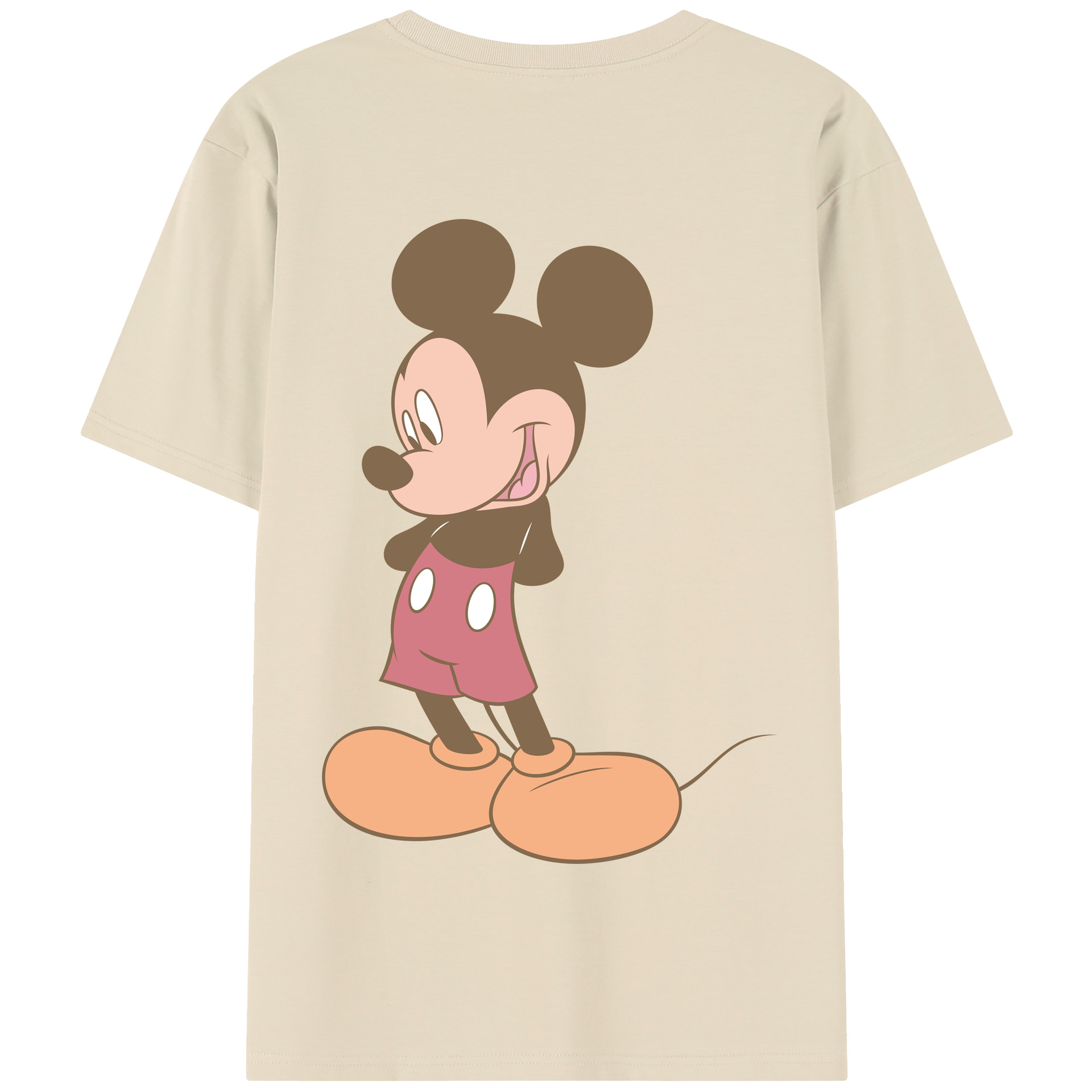 （画像用） ミッキーマウス Mickey Mouse 綿100％半袖Tシャツ（背面プリント）