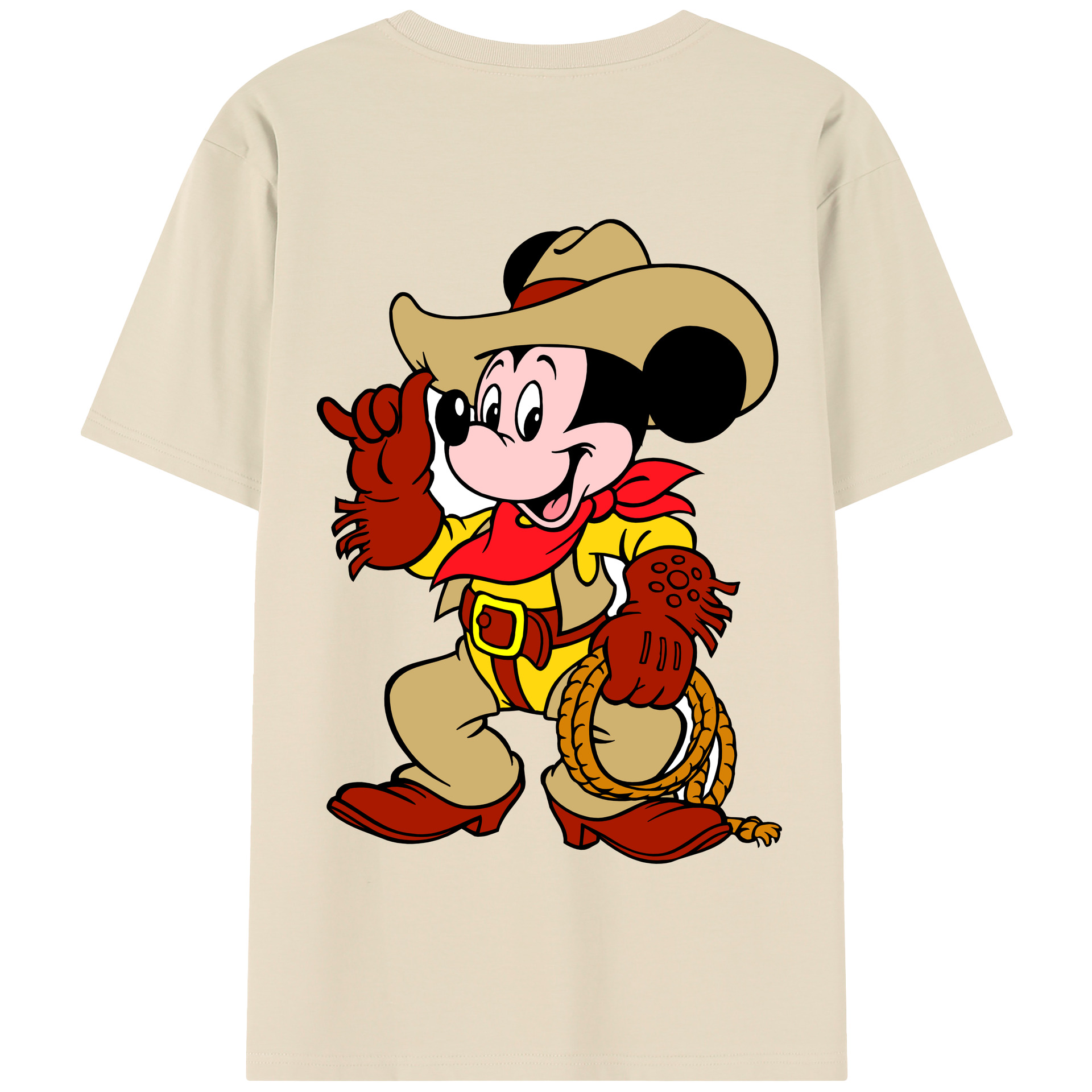 （画像用） ミッキーマウス Mickey Mouse 綿100％半袖Tシャツ（背面プリント）