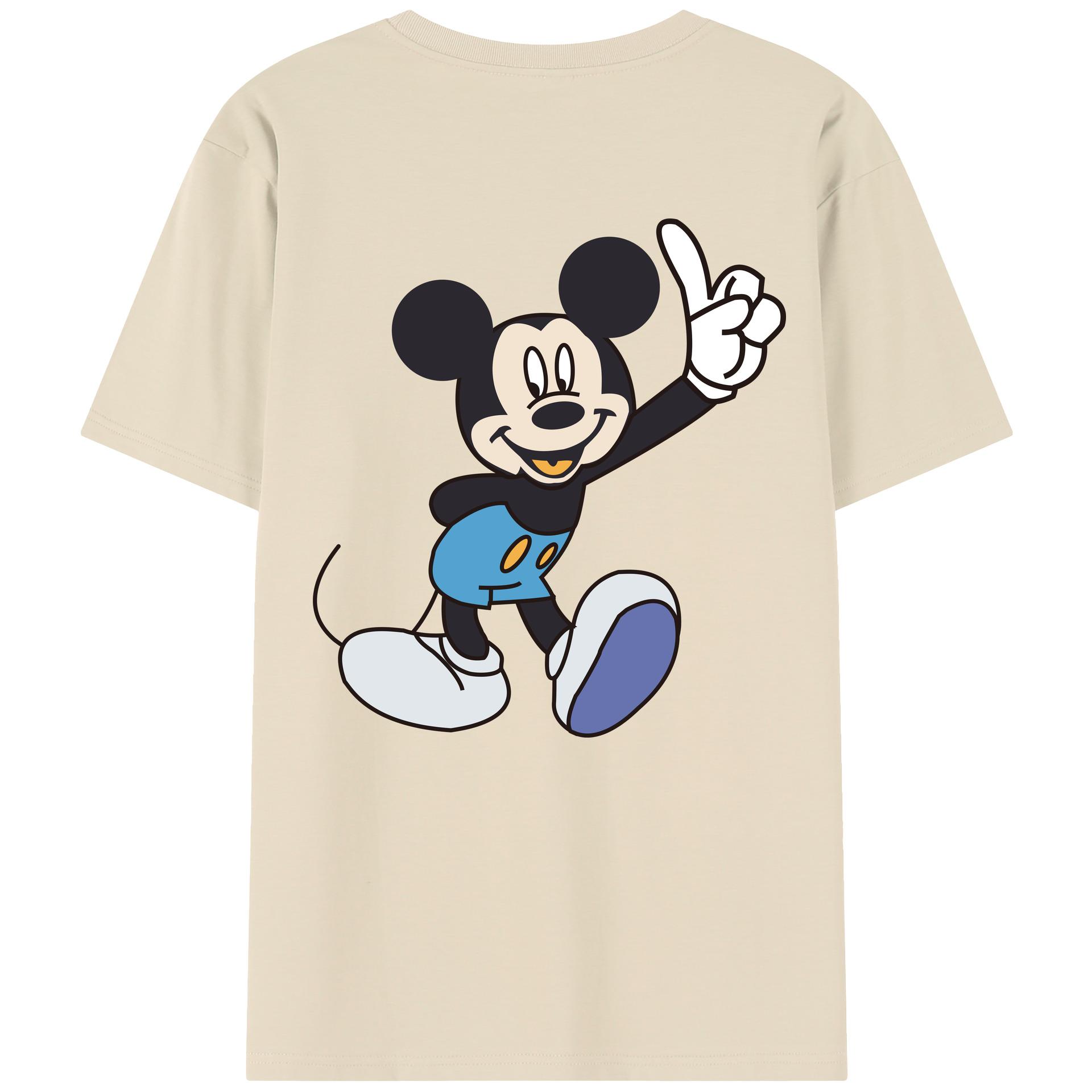 （画像用） ミッキーマウス Mickey Mouse 綿100％半袖Tシャツ（背面プリント）