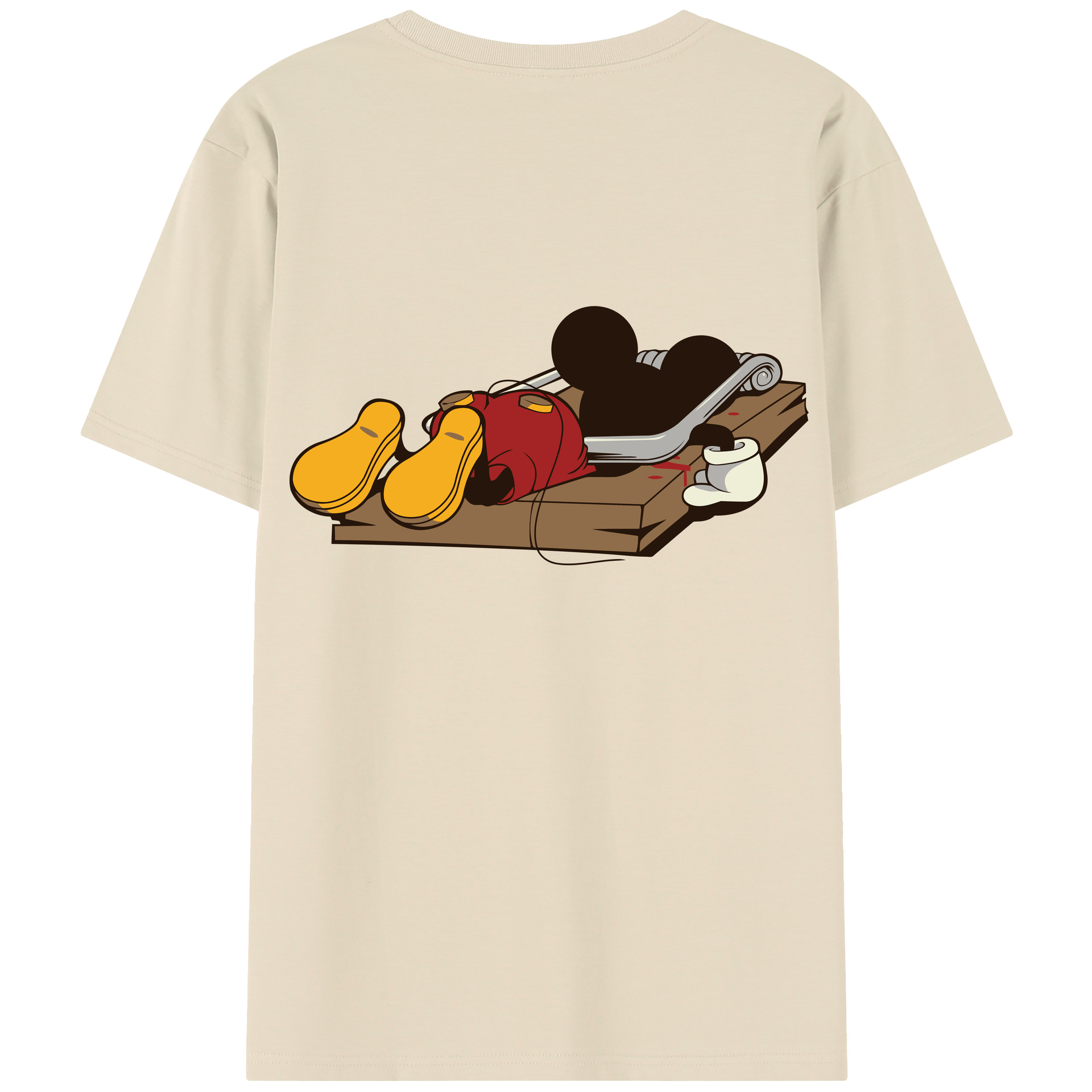 （画像用） ミッキーマウス Mickey Mouse 綿100％半袖Tシャツ（背面プリント）