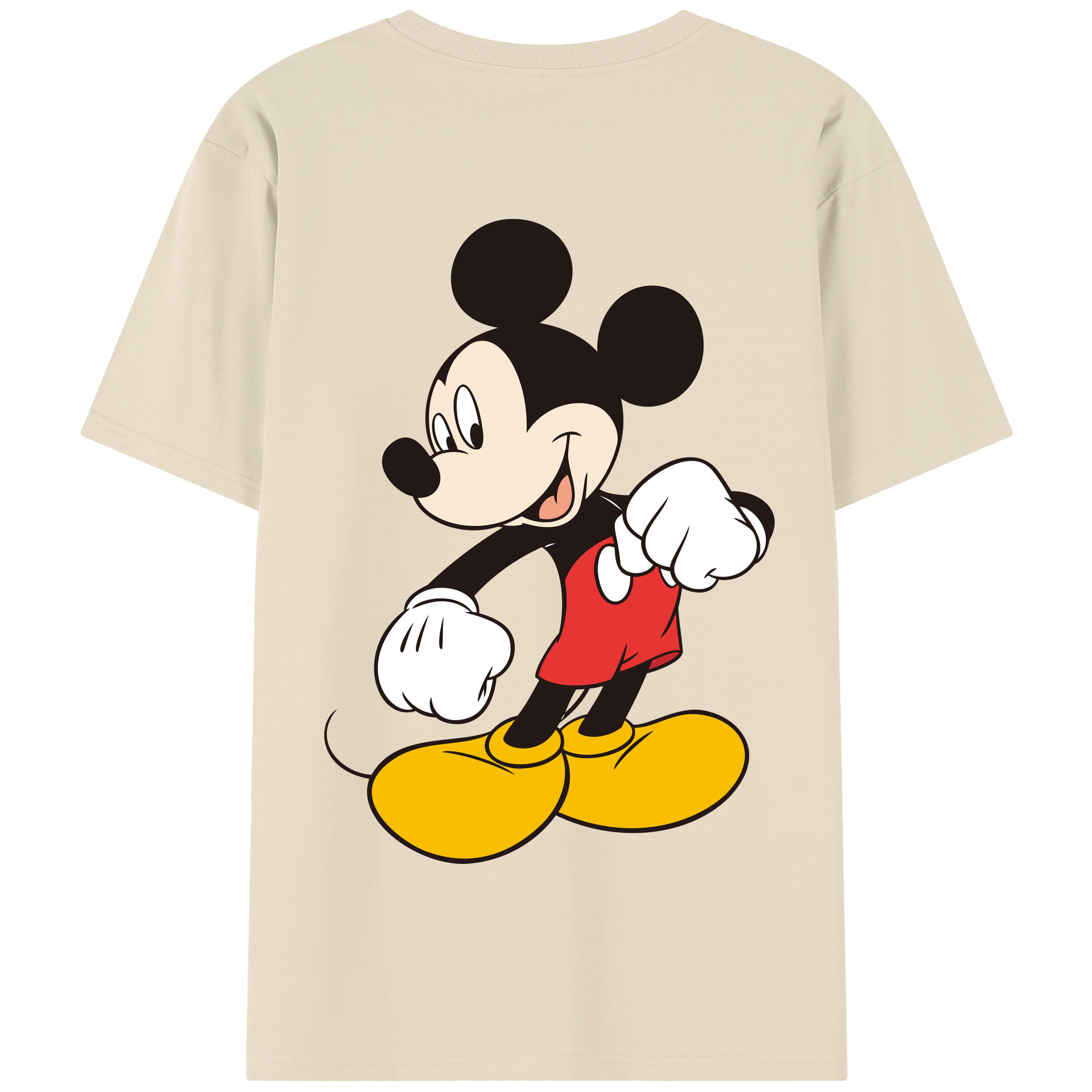 （画像用） ミッキーマウス Mickey Mouse 綿100％半袖Tシャツ（背面プリント）