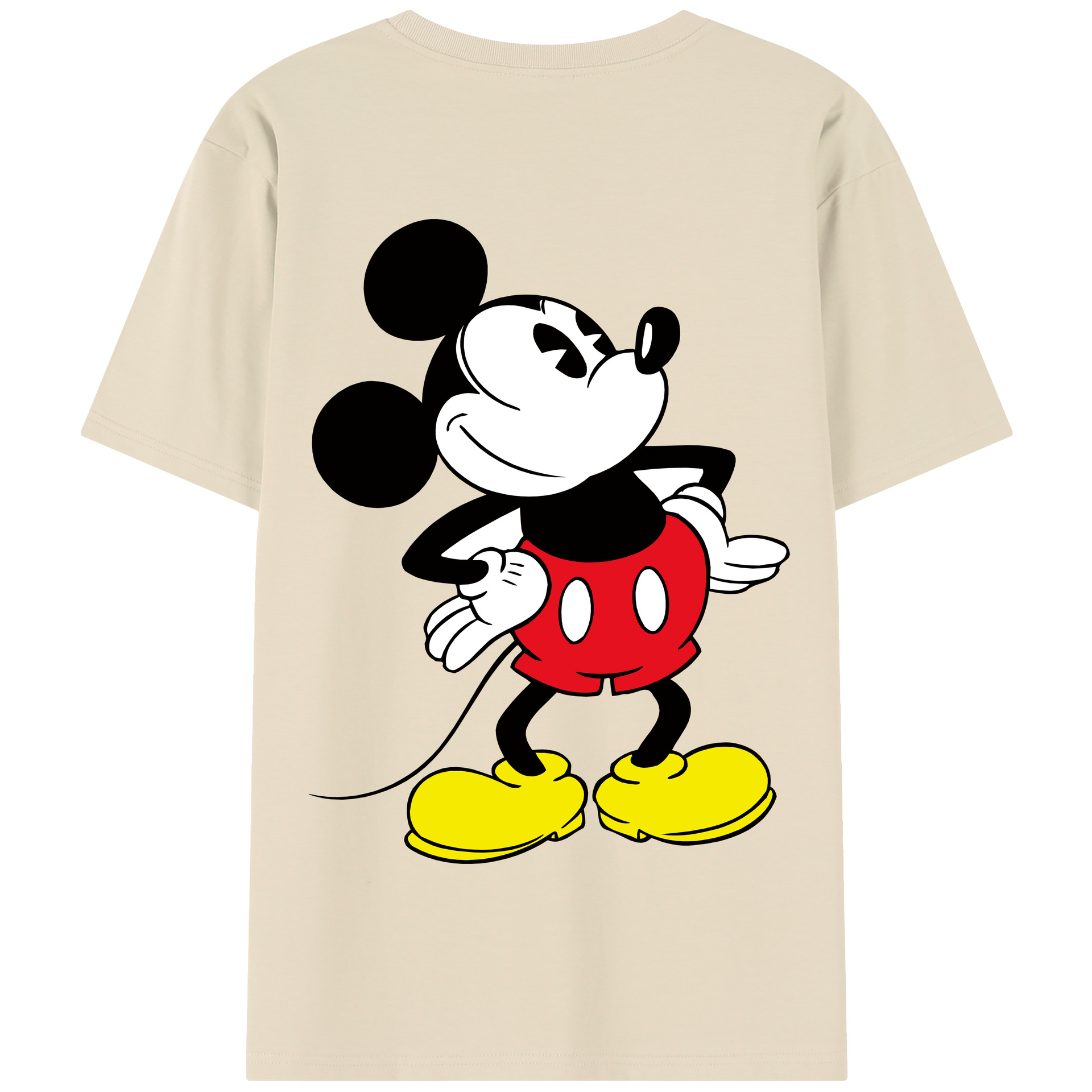 （画像用） ミッキーマウス Mickey Mouse 綿100％半袖Tシャツ（背面プリント）