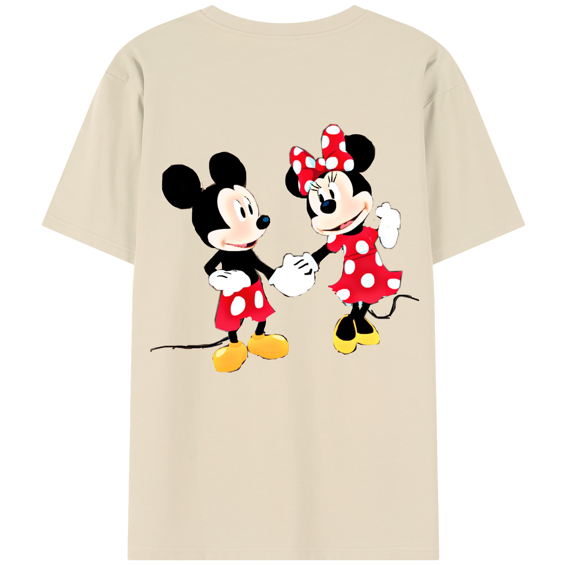 （画像用） ミッキーマウス Mickey Mouse 綿100％半袖Tシャツ（背面プリント）