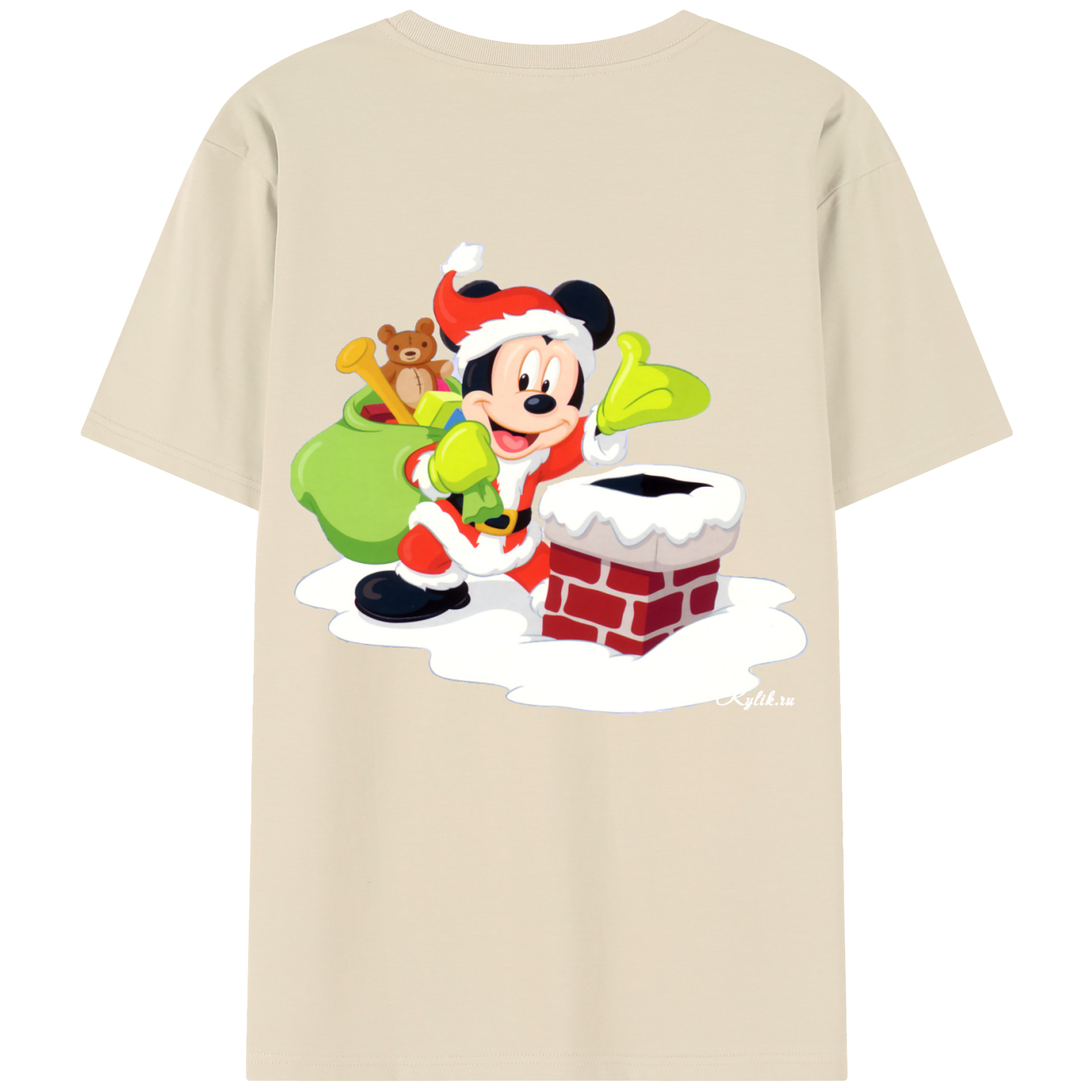 （画像用） ミッキーマウス Mickey Mouse 綿100％半袖Tシャツ（背面プリント）