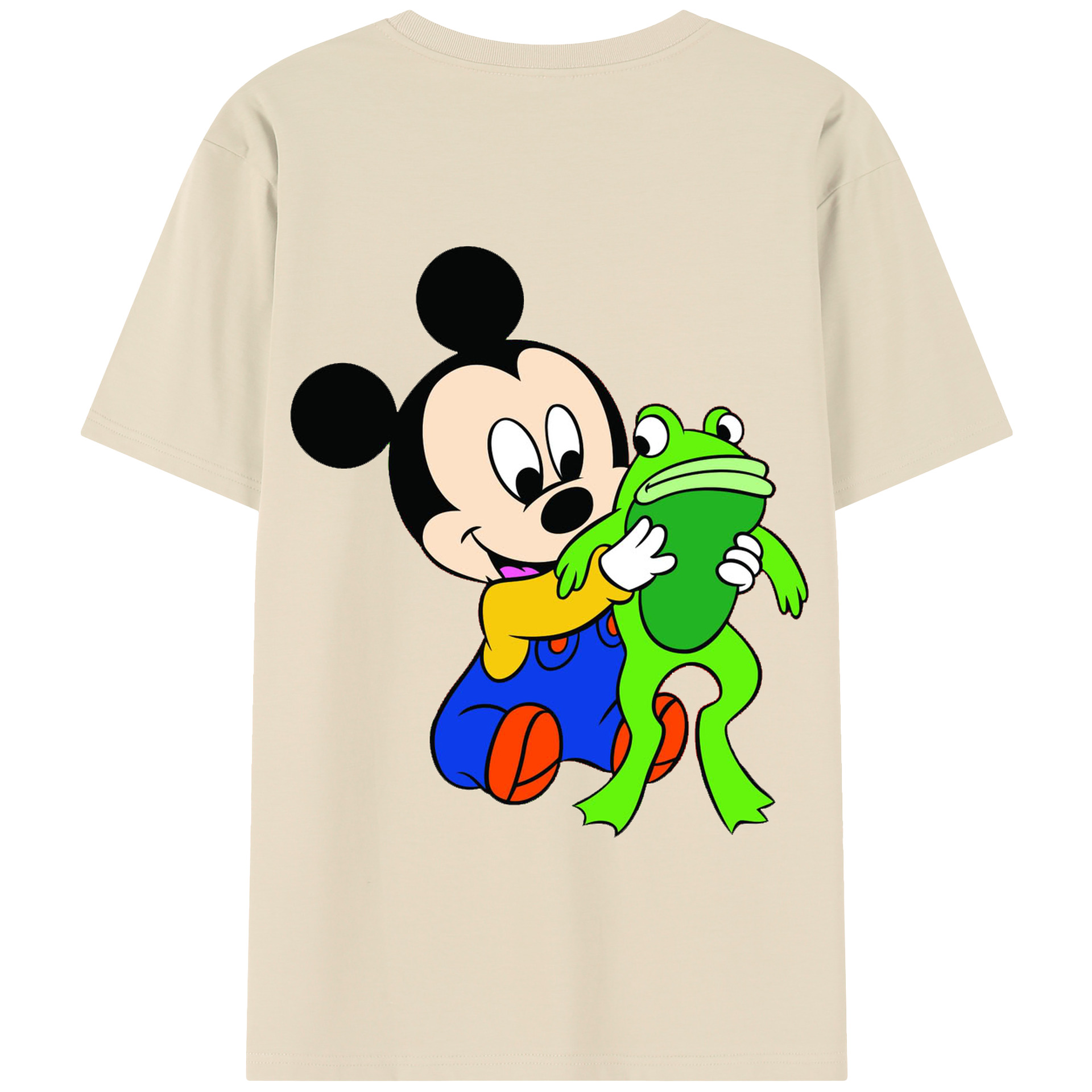 （画像用） ミッキーマウス Mickey Mouse 綿100％半袖Tシャツ（背面プリント）