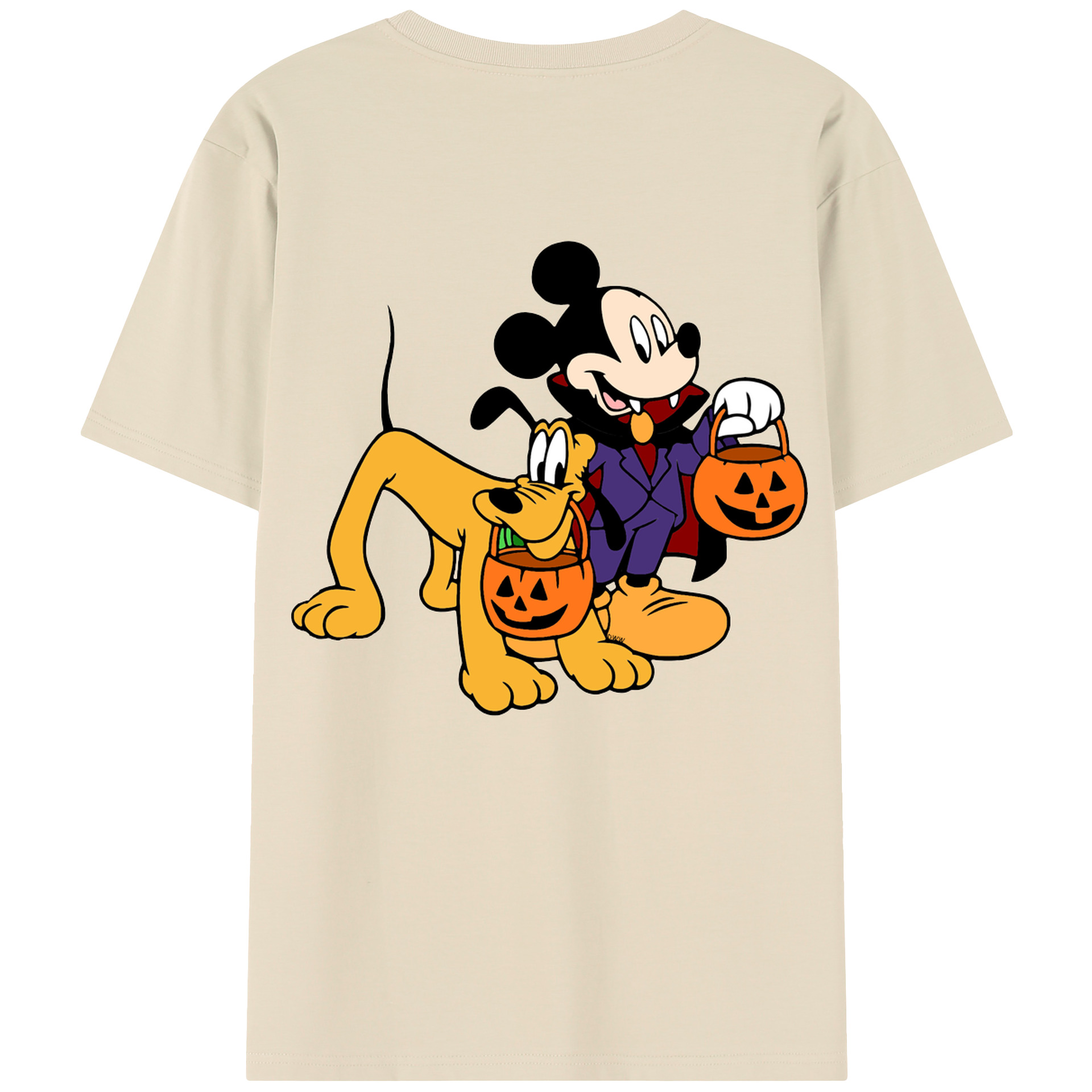 （画像用） ミッキーマウス Mickey Mouse 綿100％半袖Tシャツ（背面プリント）