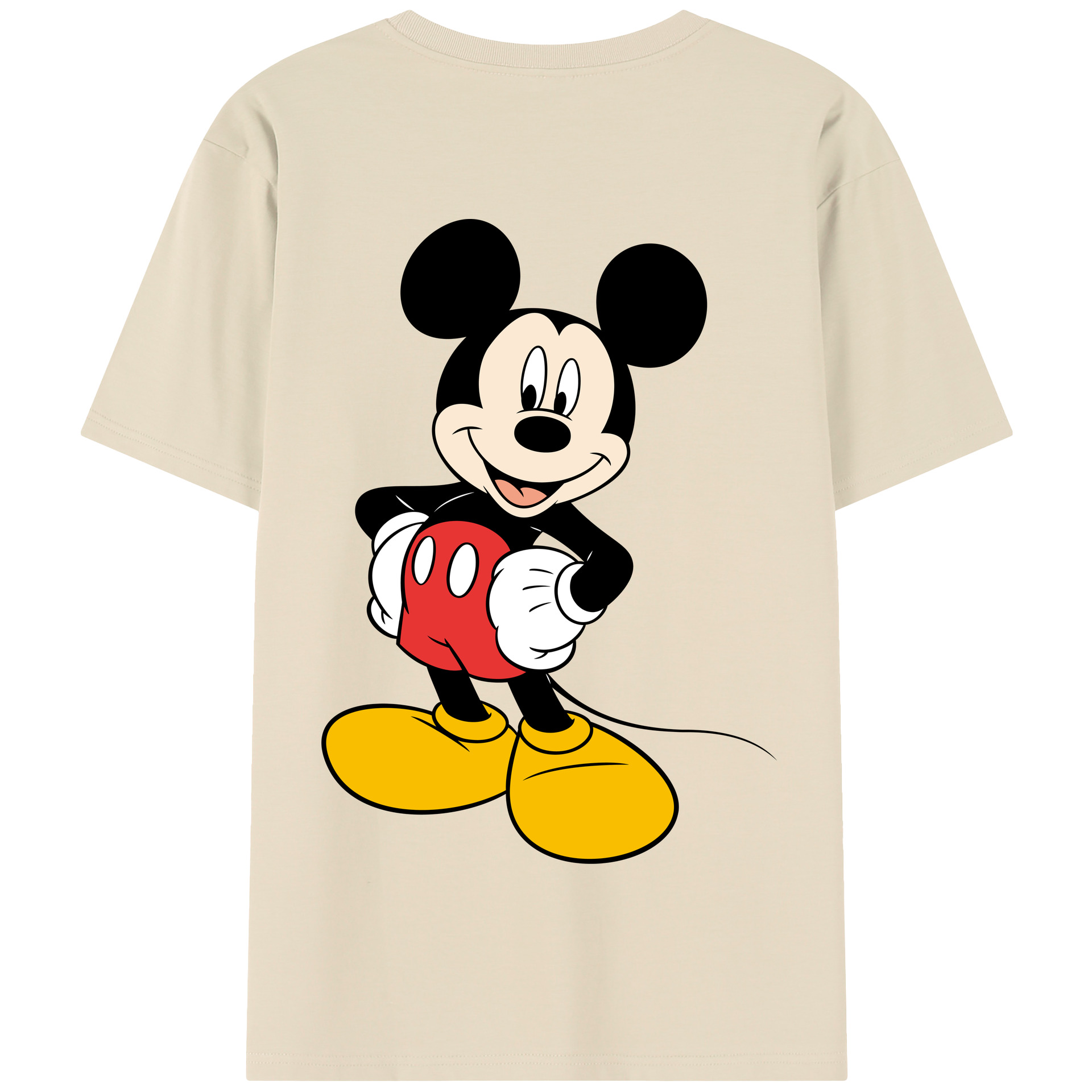 （画像用） ミッキーマウス Mickey Mouse 綿100％半袖Tシャツ（背面プリント）