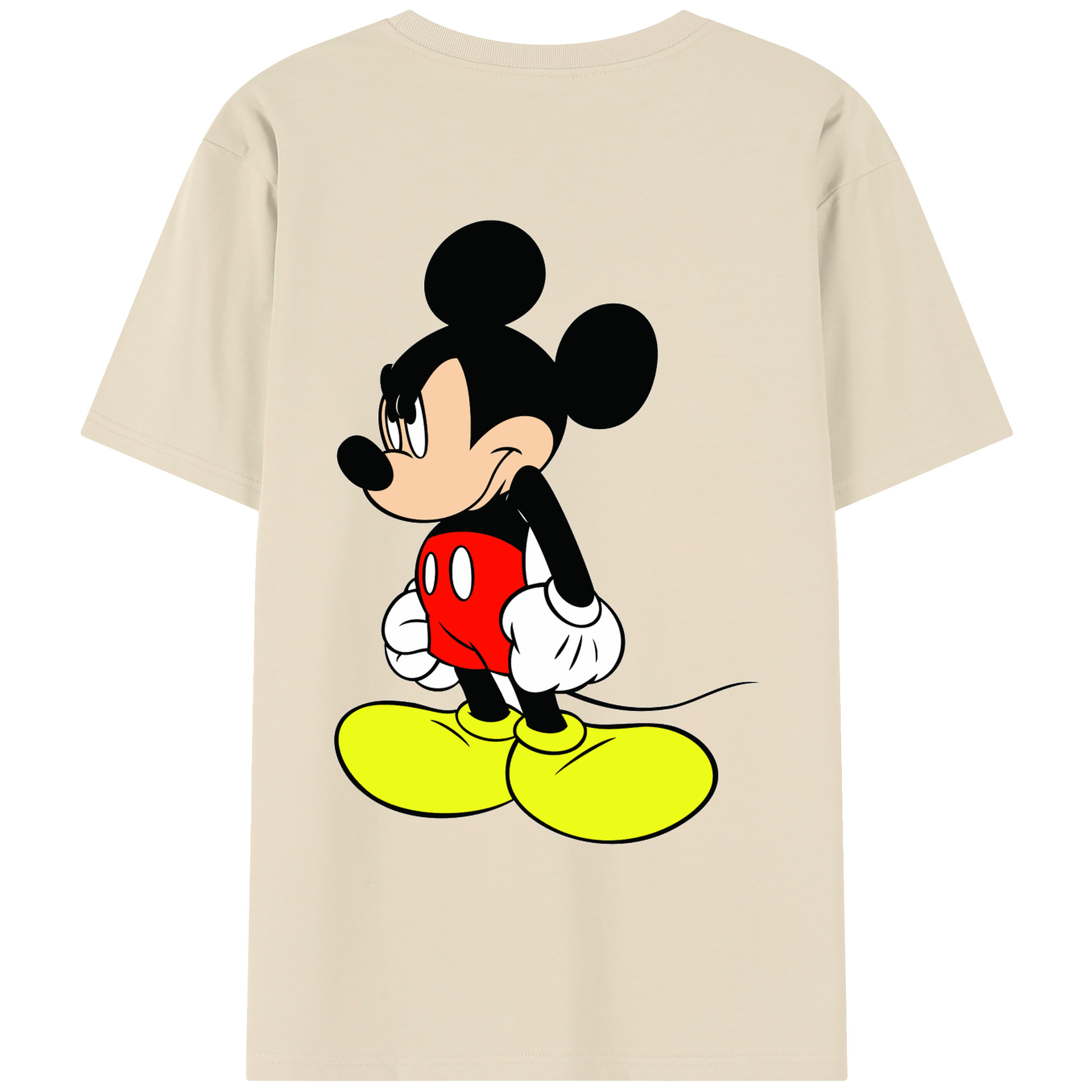 （画像用） ミッキーマウス Mickey Mouse 綿100％半袖Tシャツ（背面プリント）