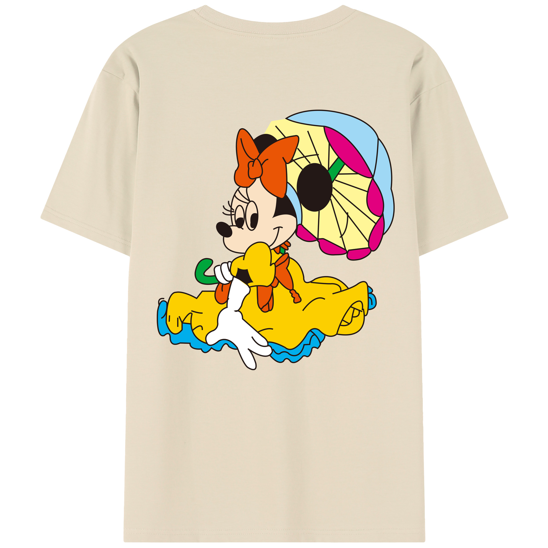 （画像用） ミッキーマウス Mickey Mouse 綿100％半袖Tシャツ（背面プリント）