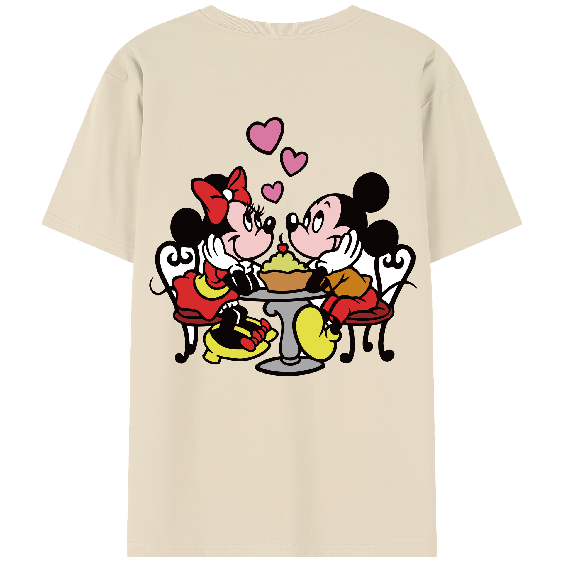 （画像用） ミッキーマウス Mickey Mouse 綿100％半袖Tシャツ（背面プリント）