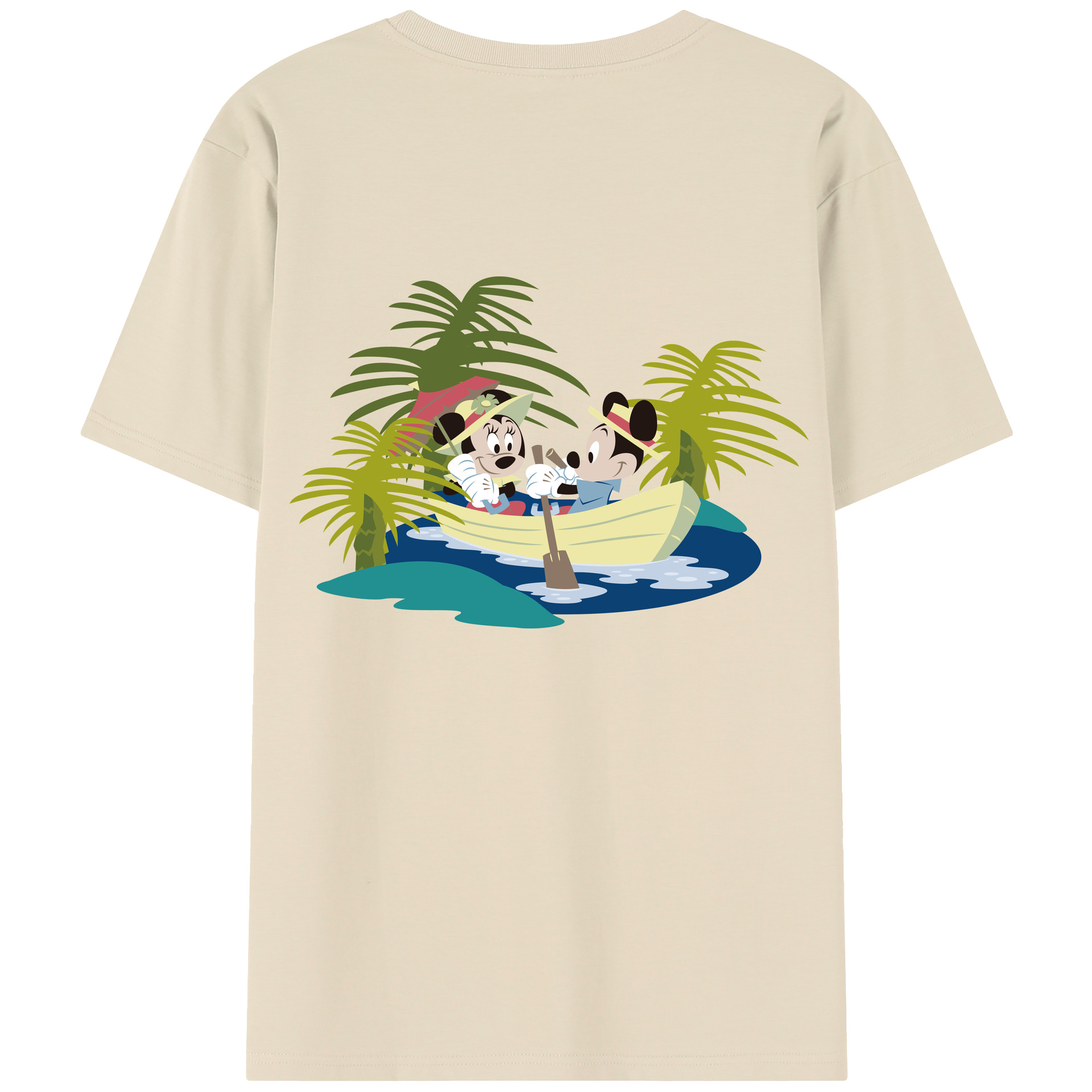（画像用） ミッキーマウス Mickey Mouse 綿100％半袖Tシャツ（背面プリント）