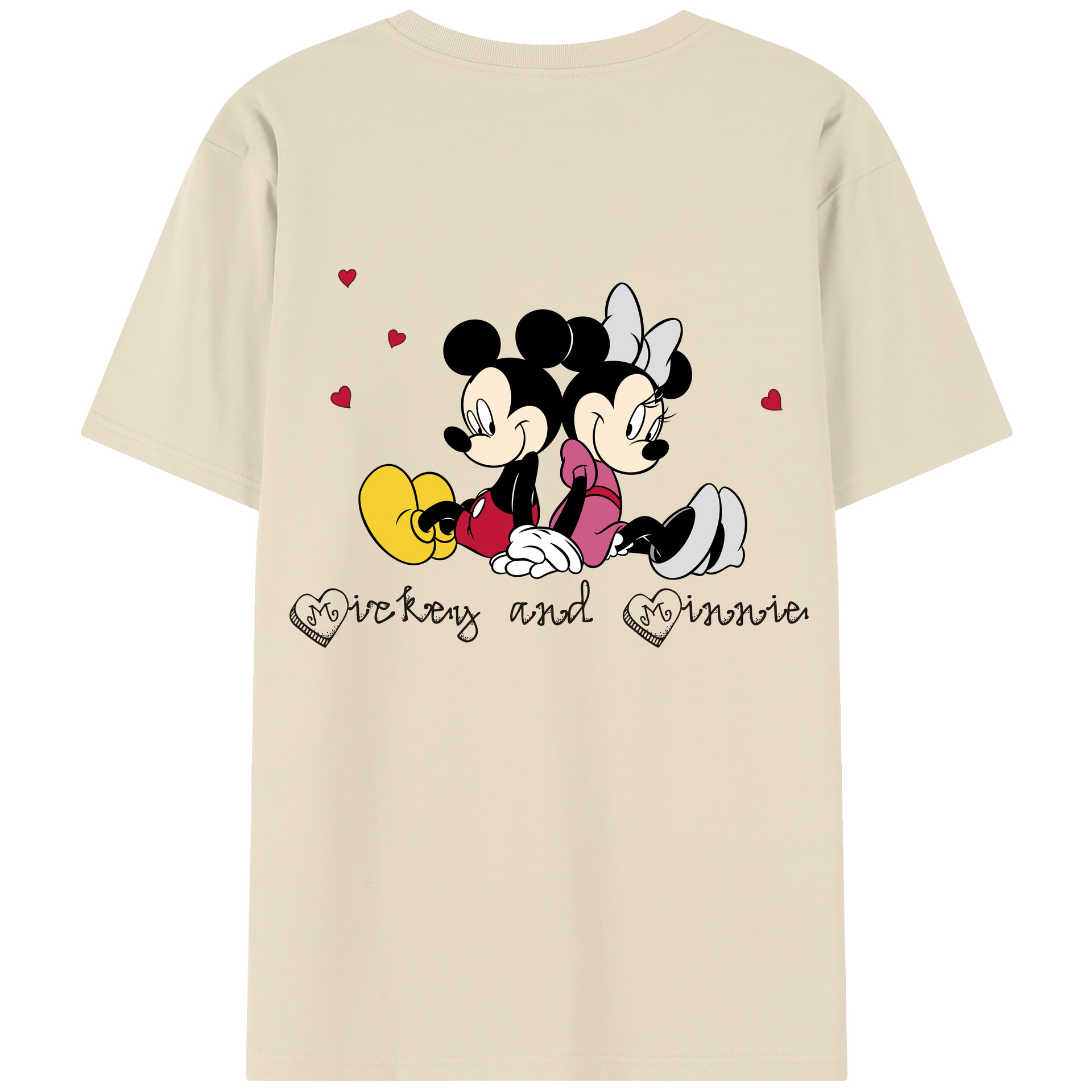 （画像用） ミッキーマウス Mickey Mouse 綿100％半袖Tシャツ（背面プリント）