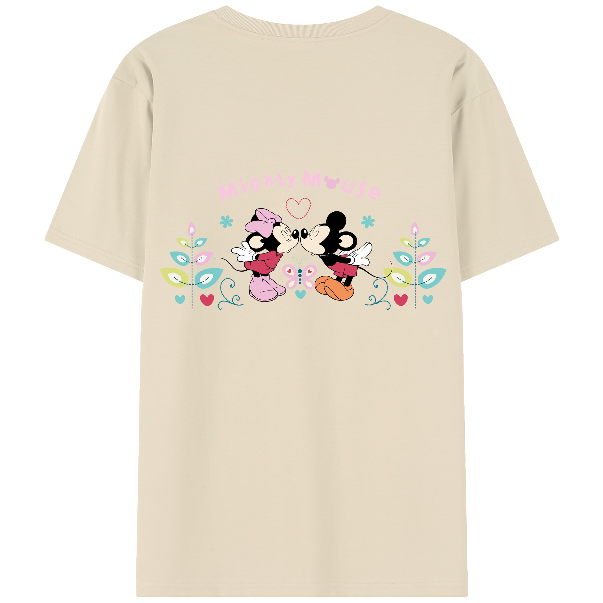 （画像用） ミッキーマウス Mickey Mouse 綿100％半袖Tシャツ（背面プリント）