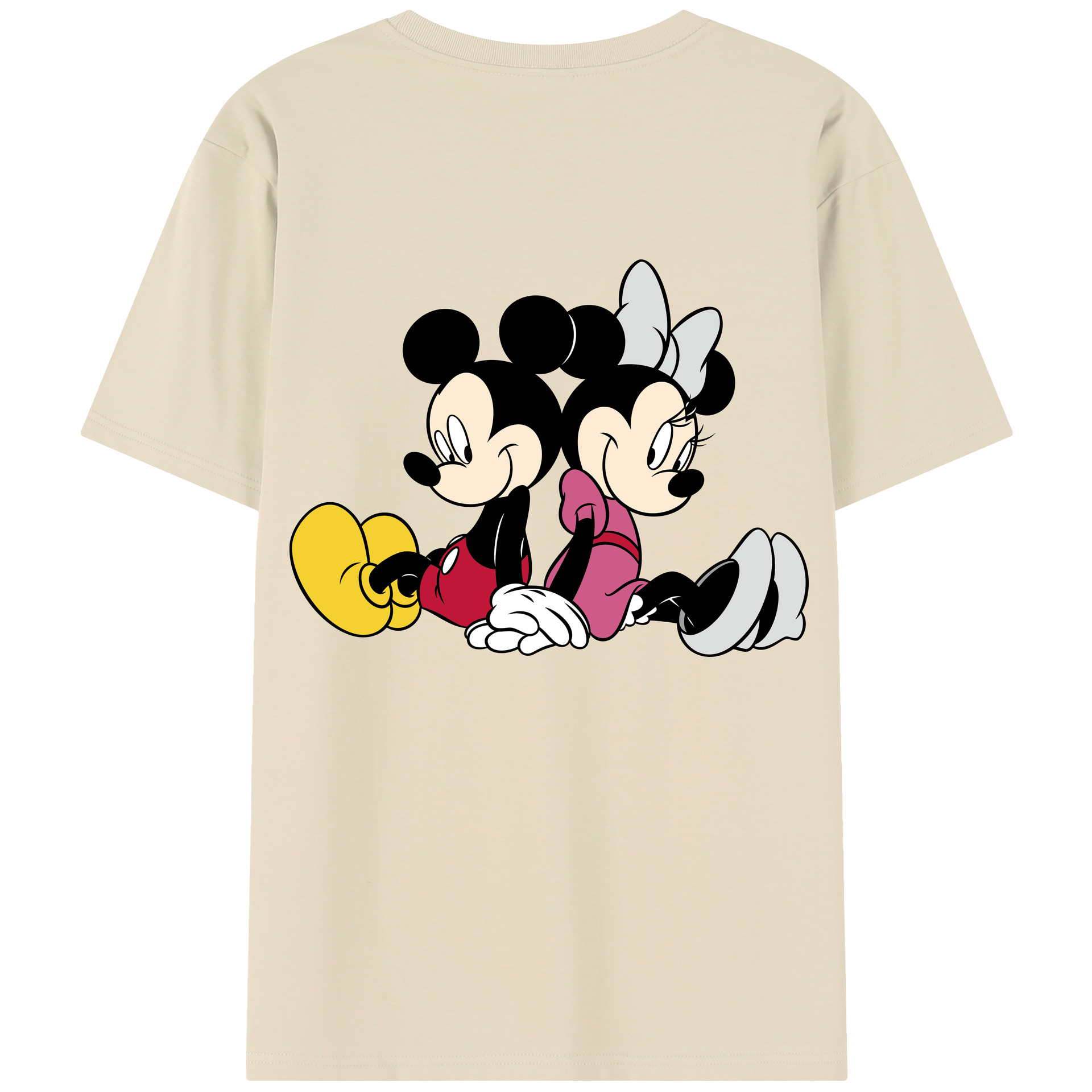 （画像用） ミッキーマウス Mickey Mouse 綿100％半袖Tシャツ（背面プリント）