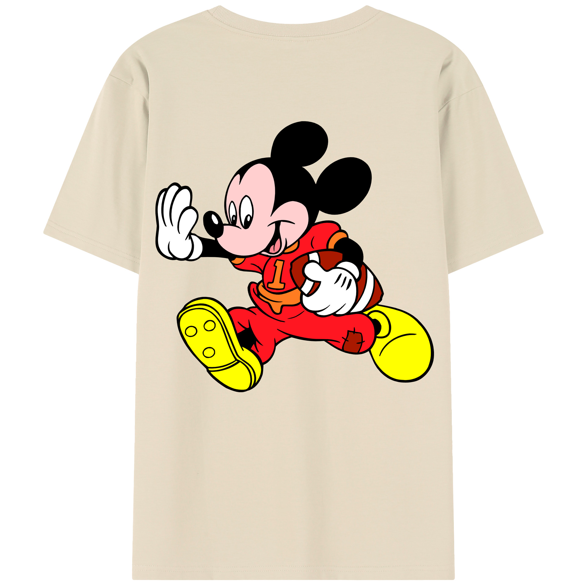 （画像用） ミッキーマウス Mickey Mouse 綿100％半袖Tシャツ（背面プリント）
