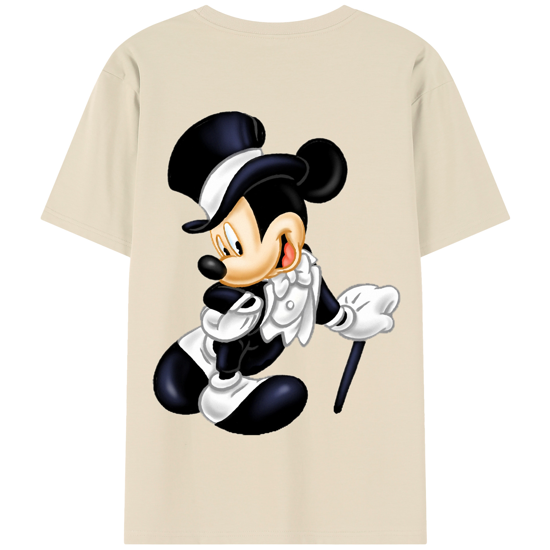 （画像用） ミッキーマウス Mickey Mouse 綿100％半袖Tシャツ（背面プリント）