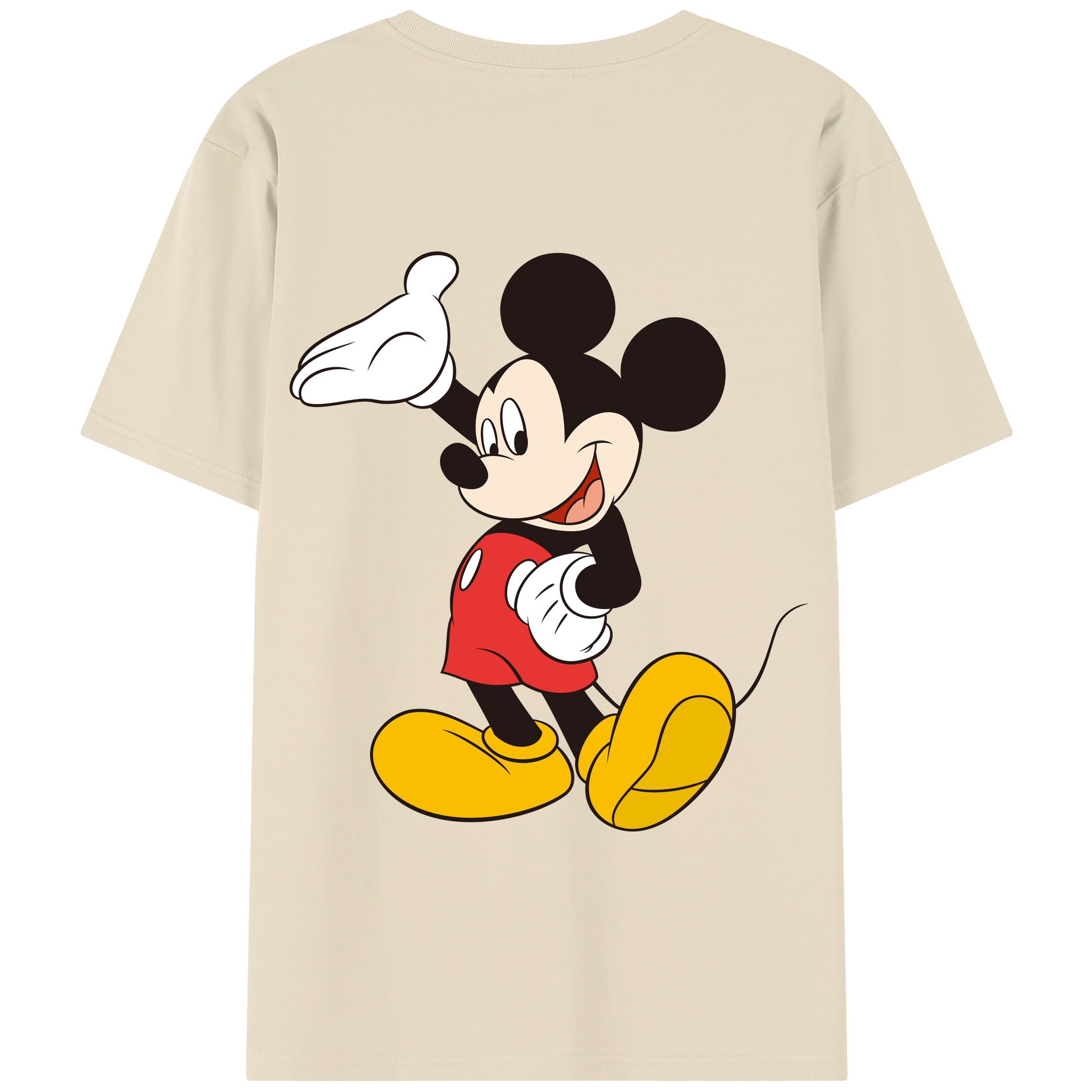 （画像用） ミッキーマウス Mickey Mouse 綿100％半袖Tシャツ（背面プリント）