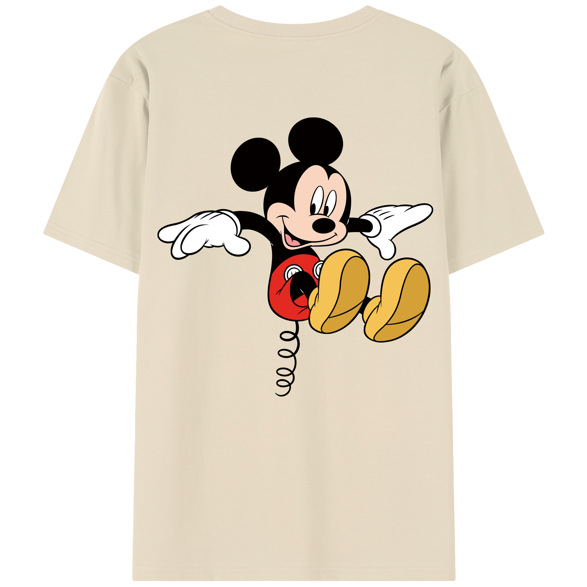 （画像用） ミッキーマウス Mickey Mouse 綿100％半袖Tシャツ（背面プリント）