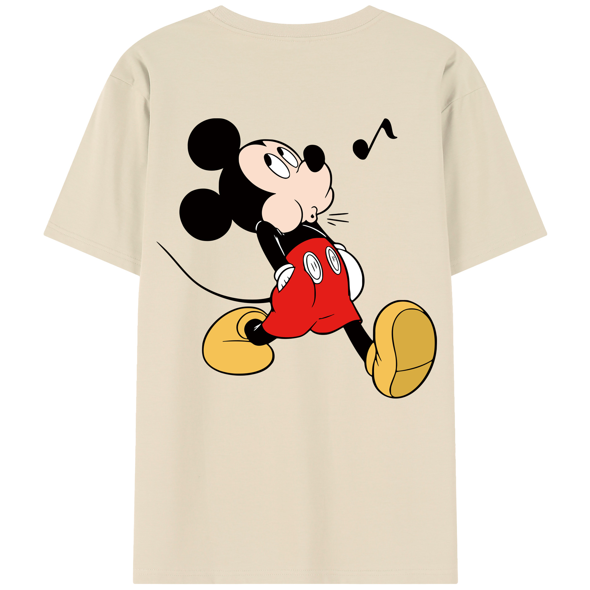 （画像用） ミッキーマウス Mickey Mouse 綿100％半袖Tシャツ（背面プリント）