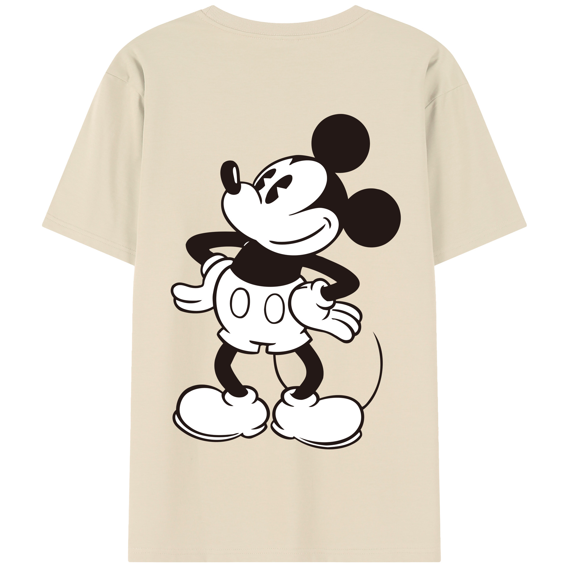 （画像用） ミッキーマウス Mickey Mouse 綿100％半袖Tシャツ（背面プリント）