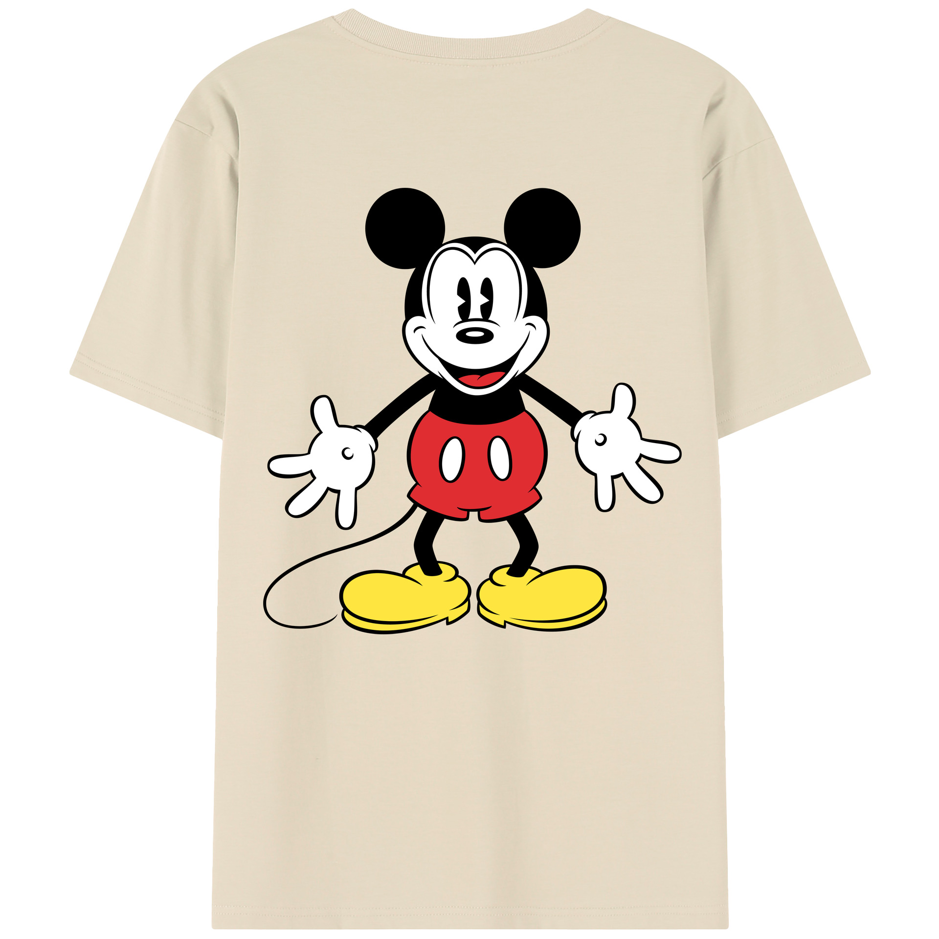 （画像用） ミッキーマウス Mickey Mouse 綿100％半袖Tシャツ（背面プリント）